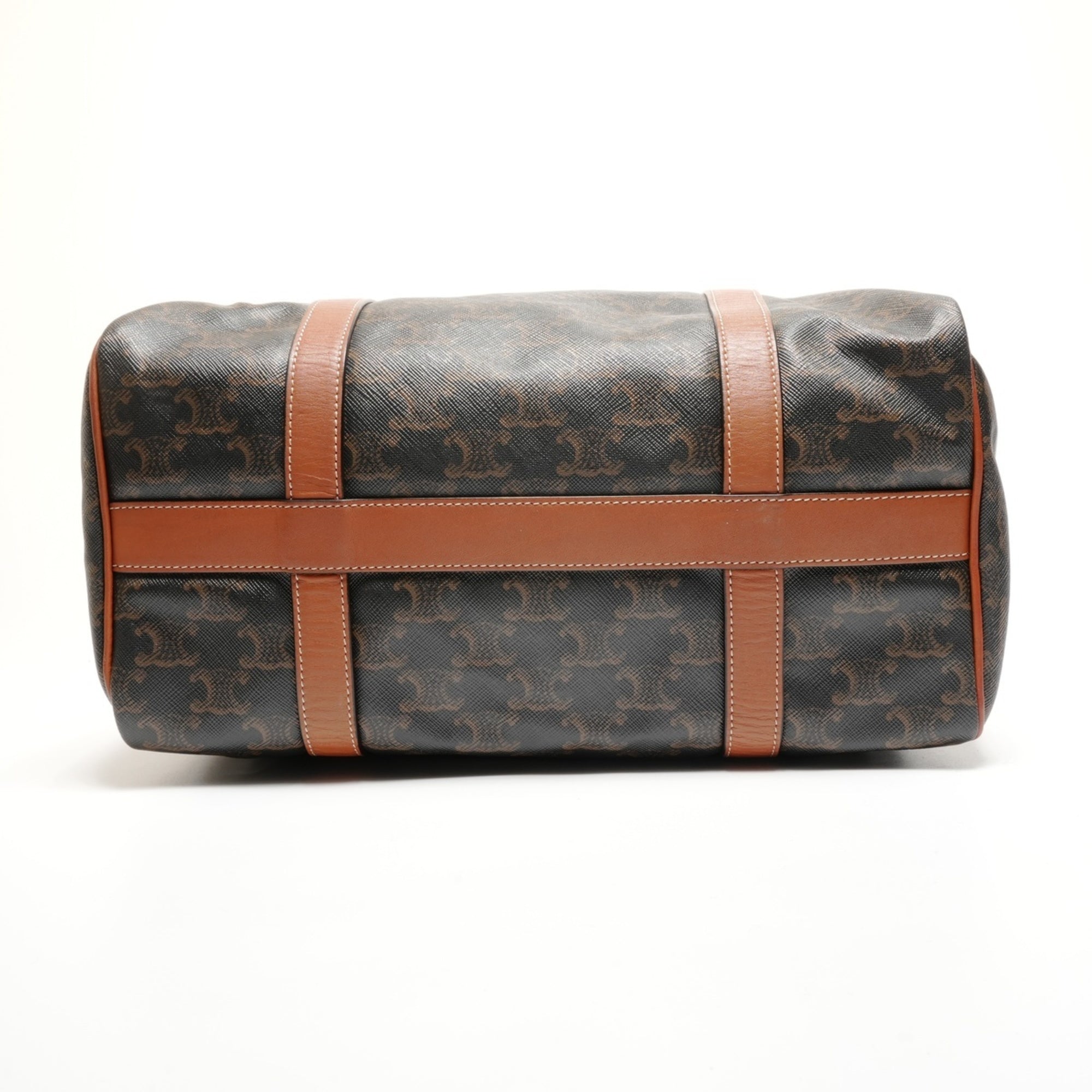 Celine Macadam Brown Pvc Boston Bag (Pre-Owned)