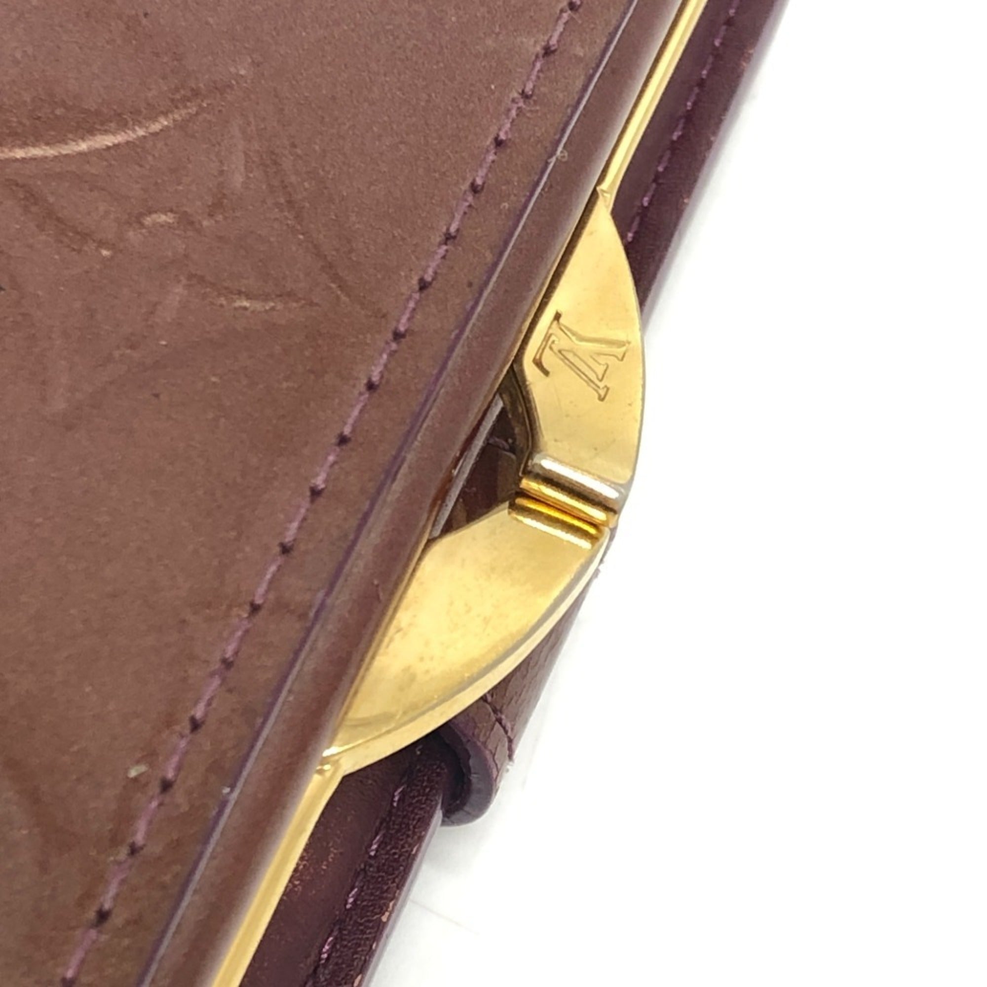 Louis Vuitton Rouge Fauviste Monogram Vernis Wallet (Bi-Fold) (Pre-Owned)