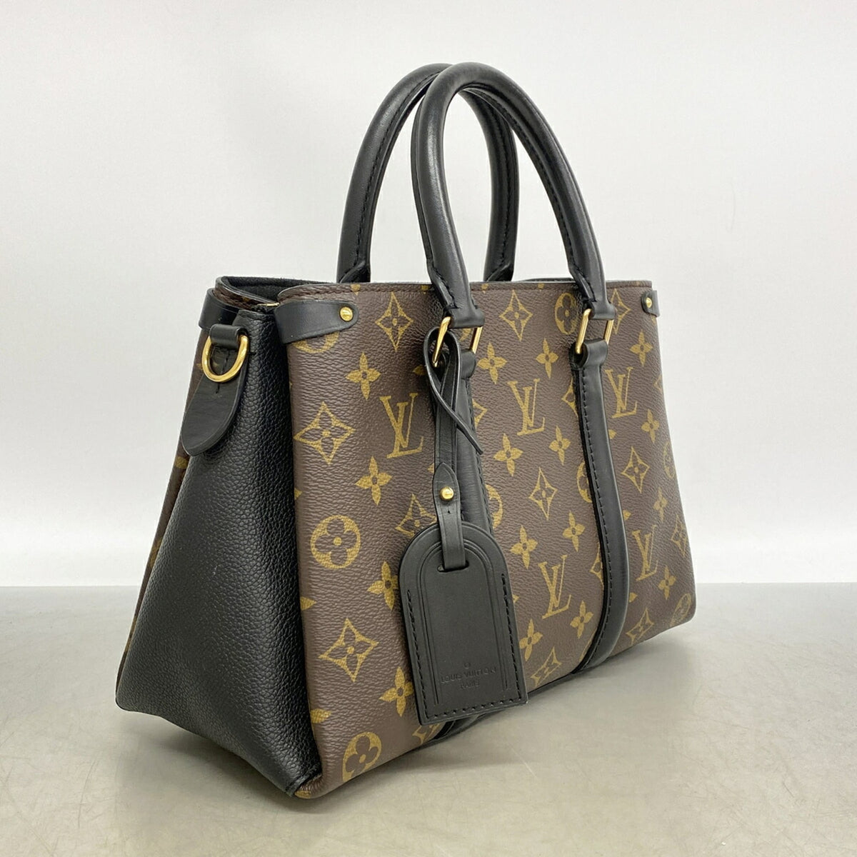 Louis Vuitton Black Brown Handbag (Pre-Owned)