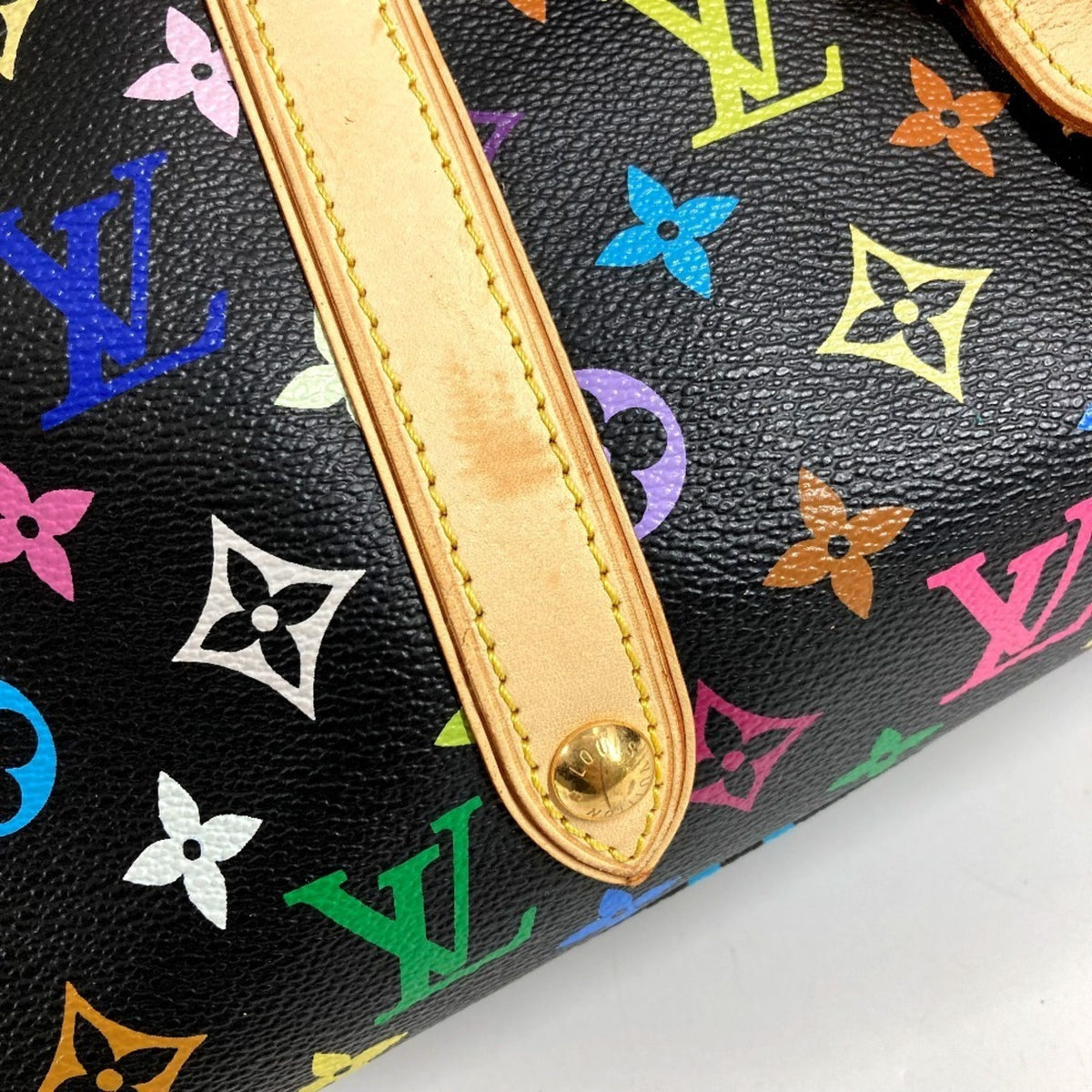 Louis Vuitton Black Multi-Color Monogram Multicolore Shoulder Bag Tote Bag (Pre-Owned)