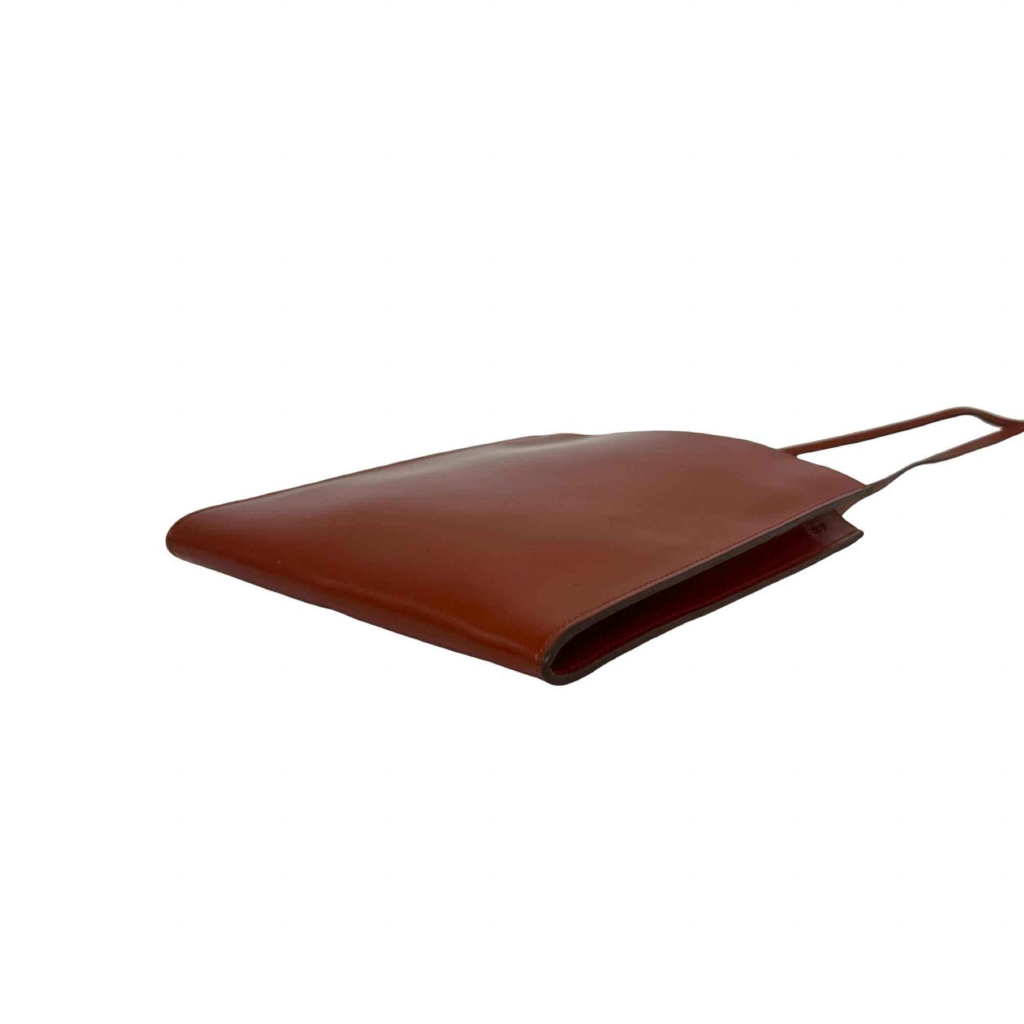 Hermes Brown Leather Pochette Shoulder Bag (Pre-Owned)