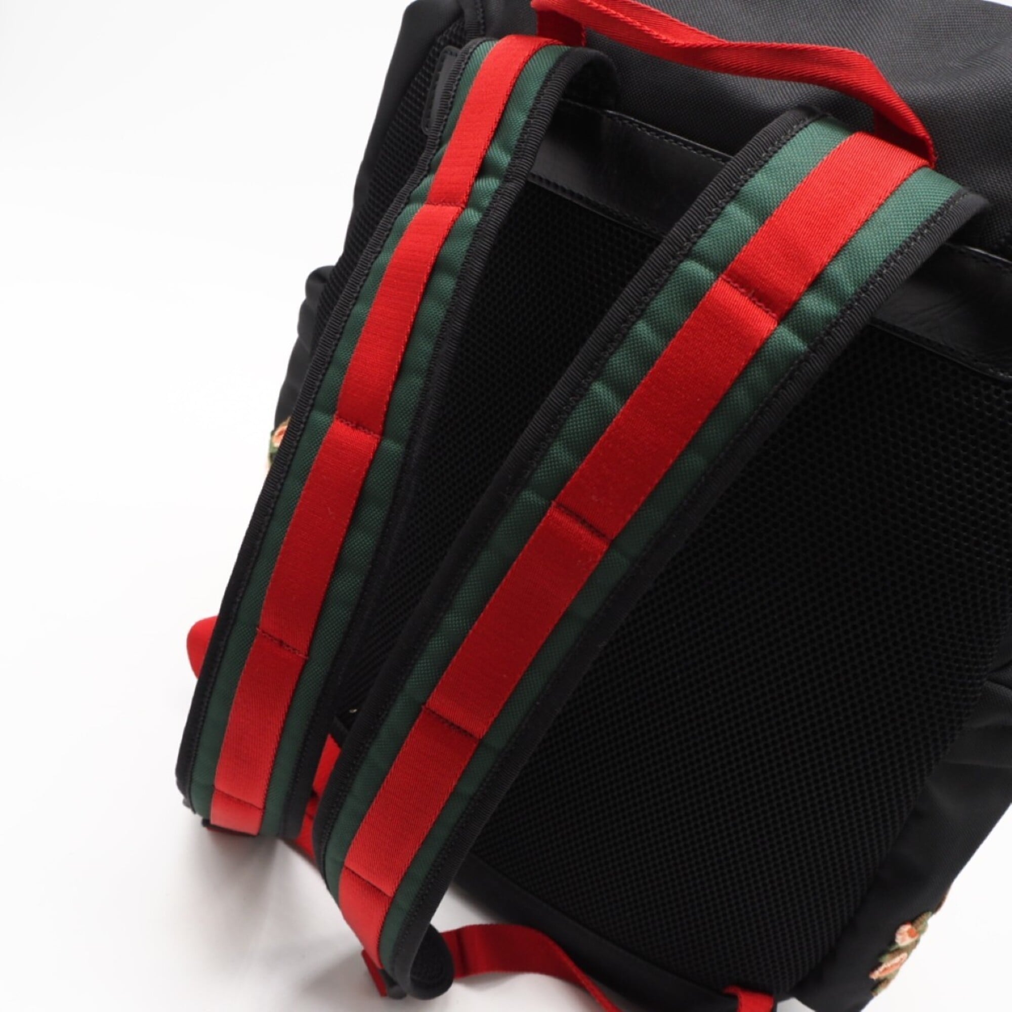 Gucci Black Multi-Color Nylon Backpack (Pre-Owned)