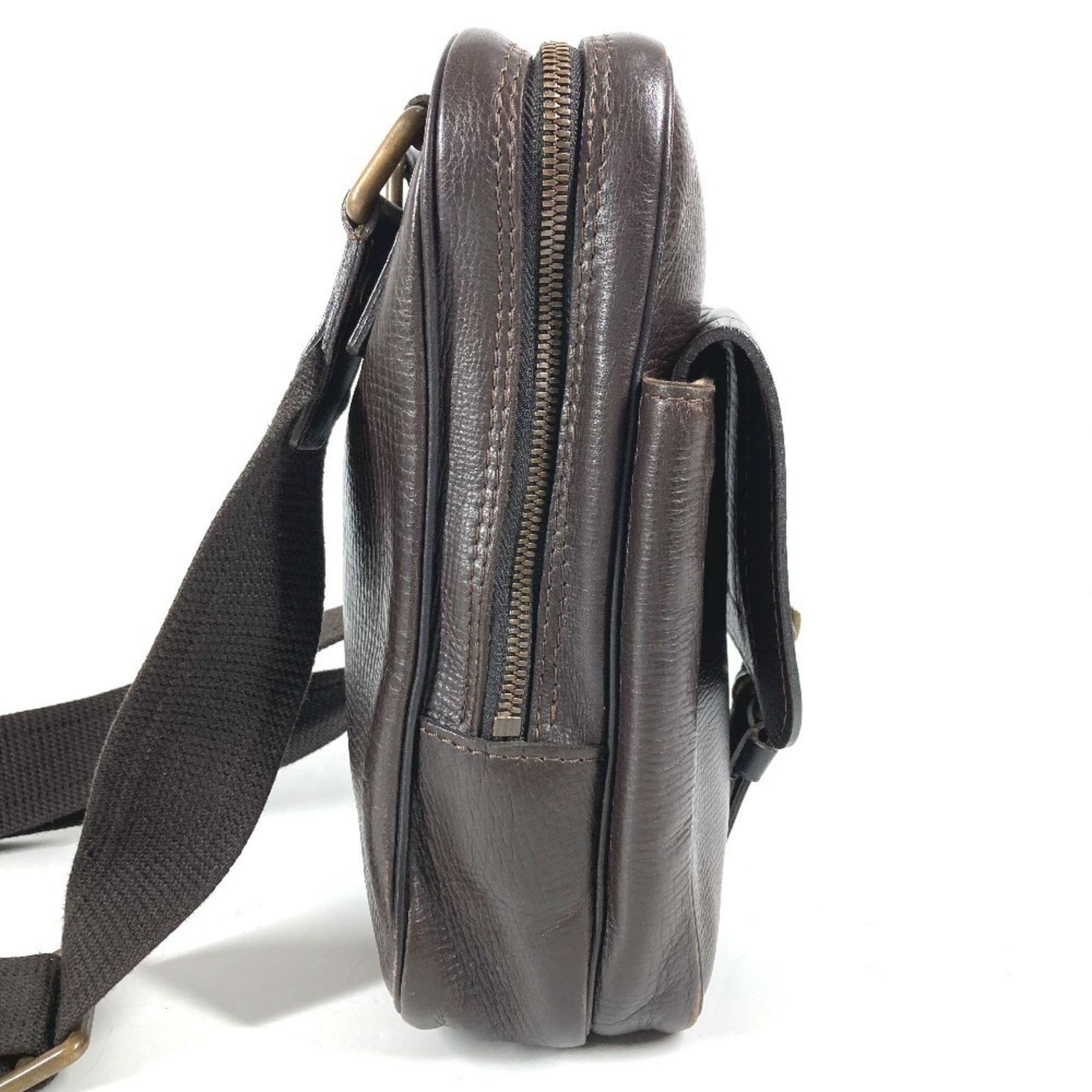 Louis Vuitton Brown Coffee Utah Leather Leather Pochette Shoulder Bag (Pre-Owned)