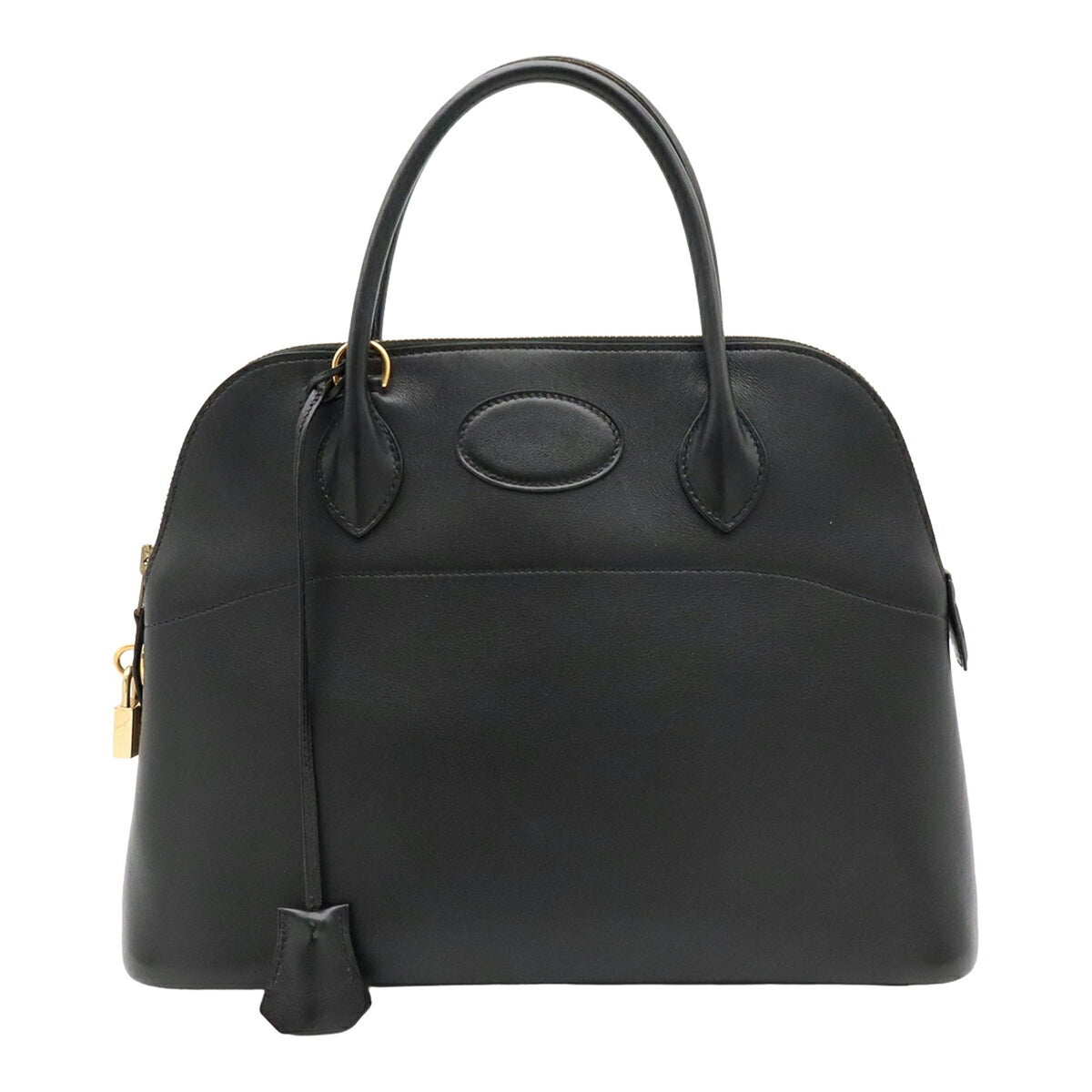 Hermes Black Gulliver Leather Handbag Shoulder Bag (Pre-Owned)
