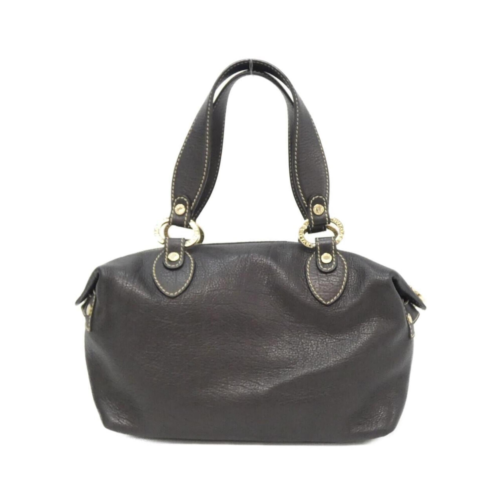 Bvlgari Black Leather Handbag (Pre-Owned)