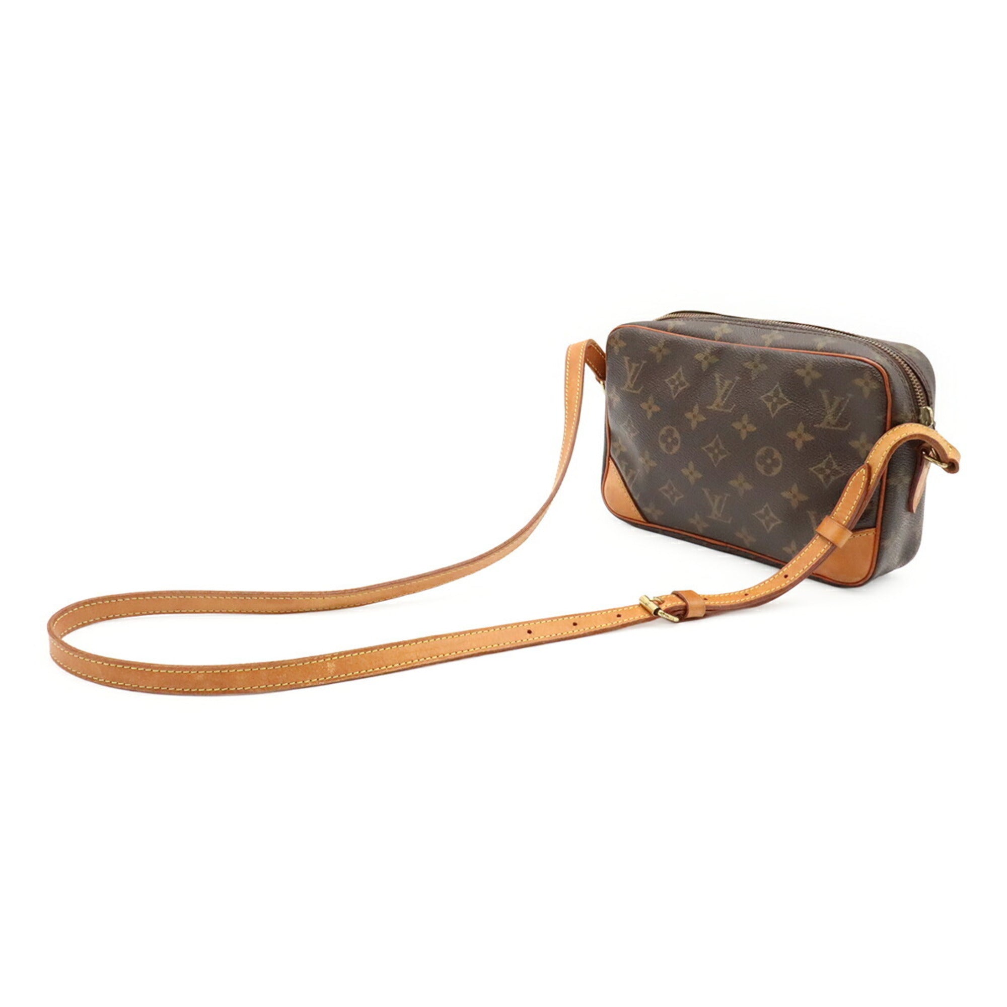 Louis Vuitton Brown Galle Monogram White Monogram Pochette Shoulder Bag (Pre-Owned)