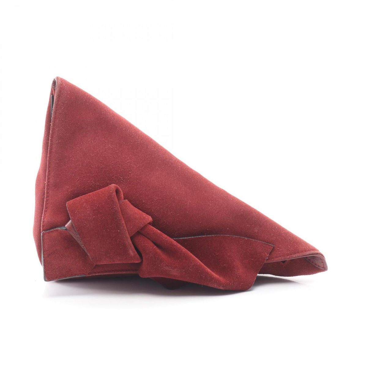 Loewe Bordeaux Suede Clutch Bag Handbag (Pre-Owned)