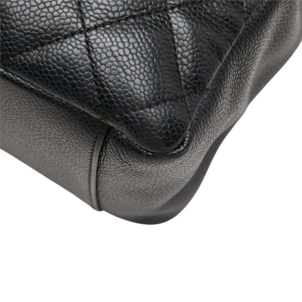 Chanel Black Grained Calfskin Shoulder Bag Tote Bag (Pre-Owned)