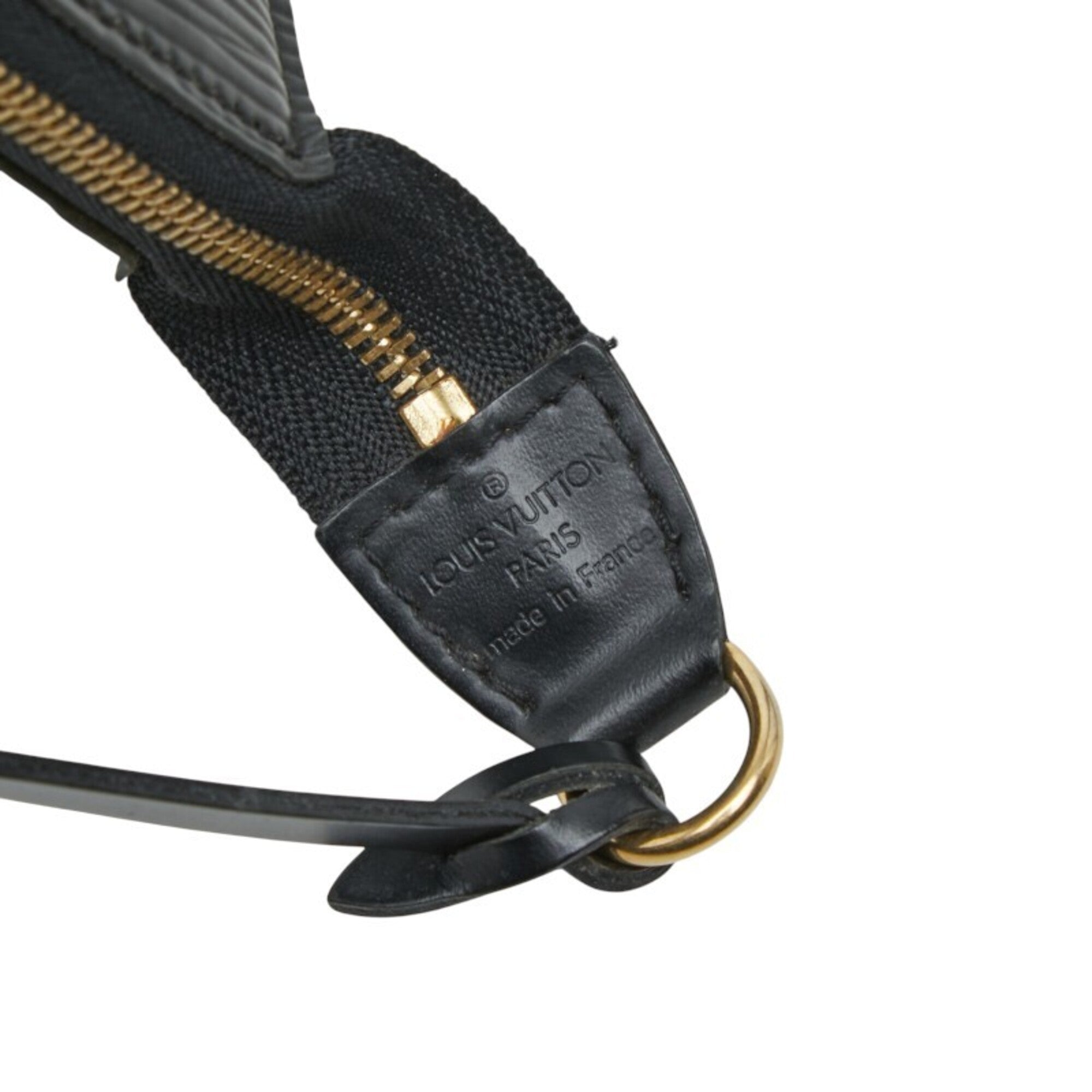 Louis Vuitton Black Noir Leather Handbag Pochette (Pre-Owned)