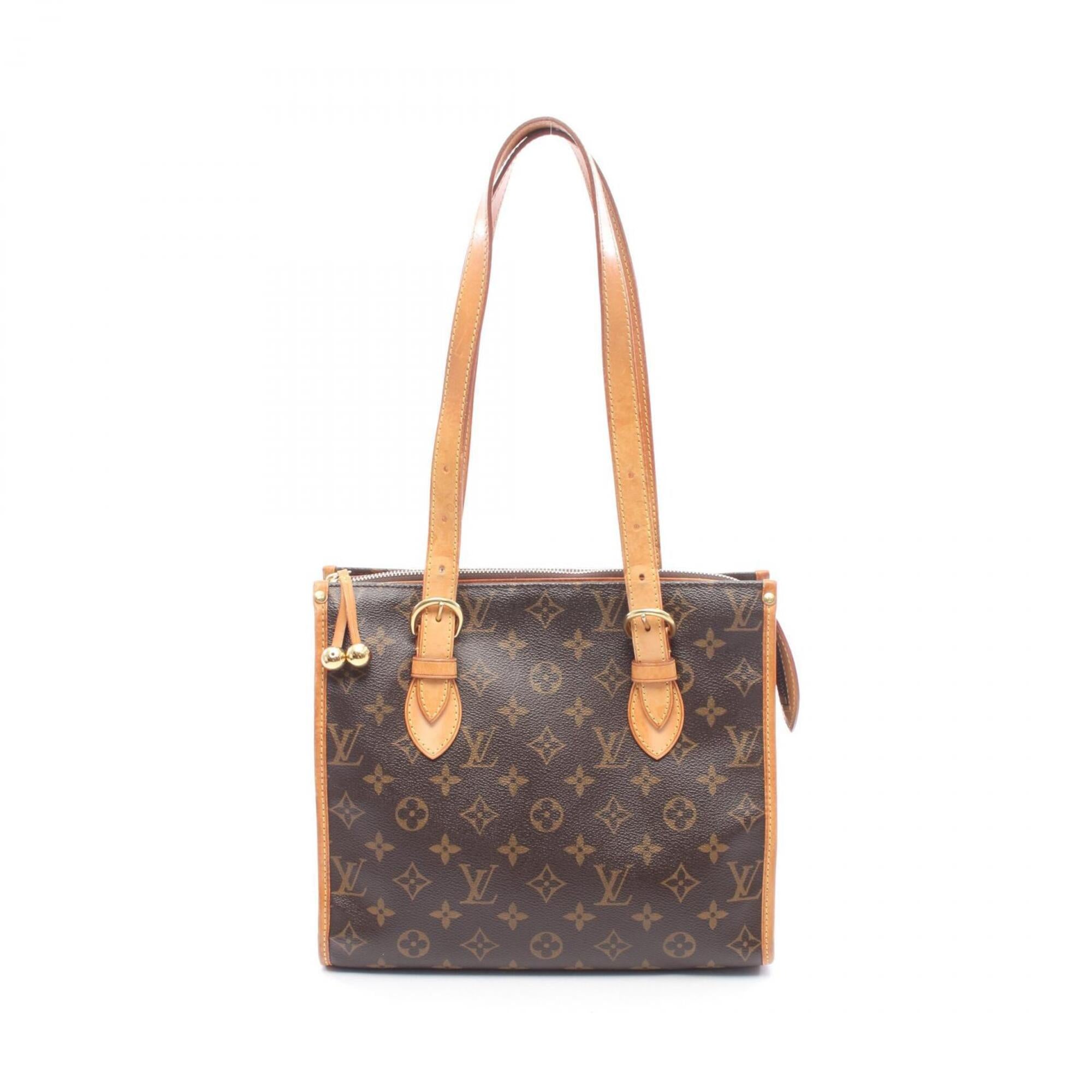 Louis Vuitton Brown Pvc Coated Canvas Leather Handbag Tote Bag (Pre-Owned)