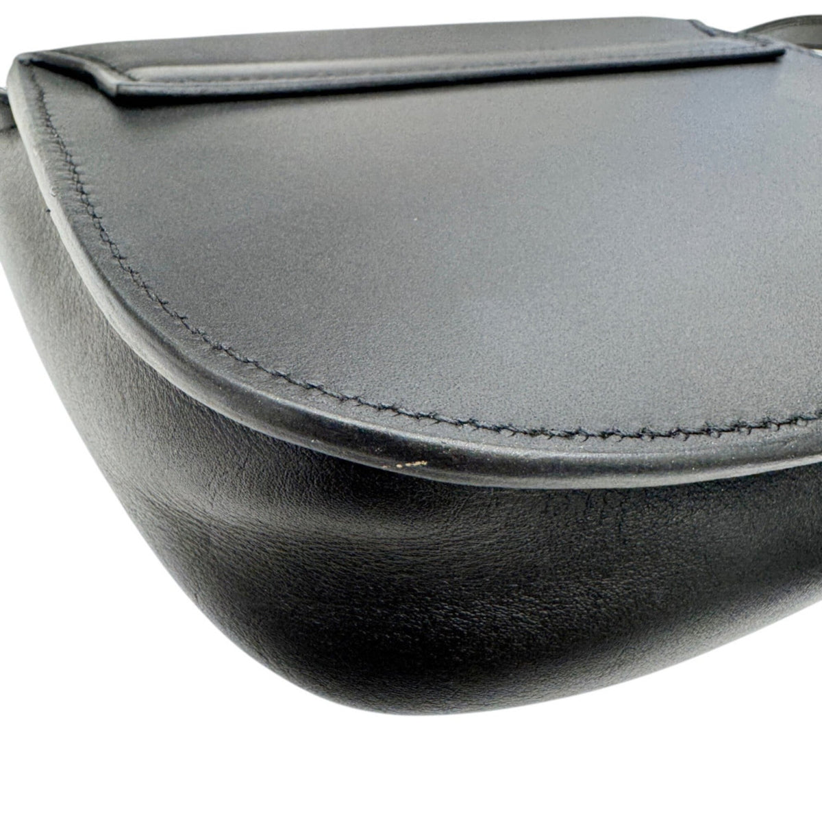 Saint Laurent Black Leather Pochette Shoulder Bag (Pre-Owned)