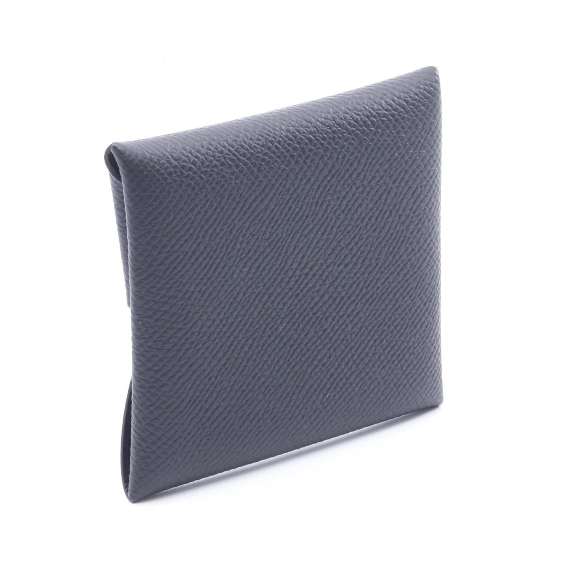 Hermes Black Epsom Leather Leather Coin Purse/Coin Case (Pre-Owned)