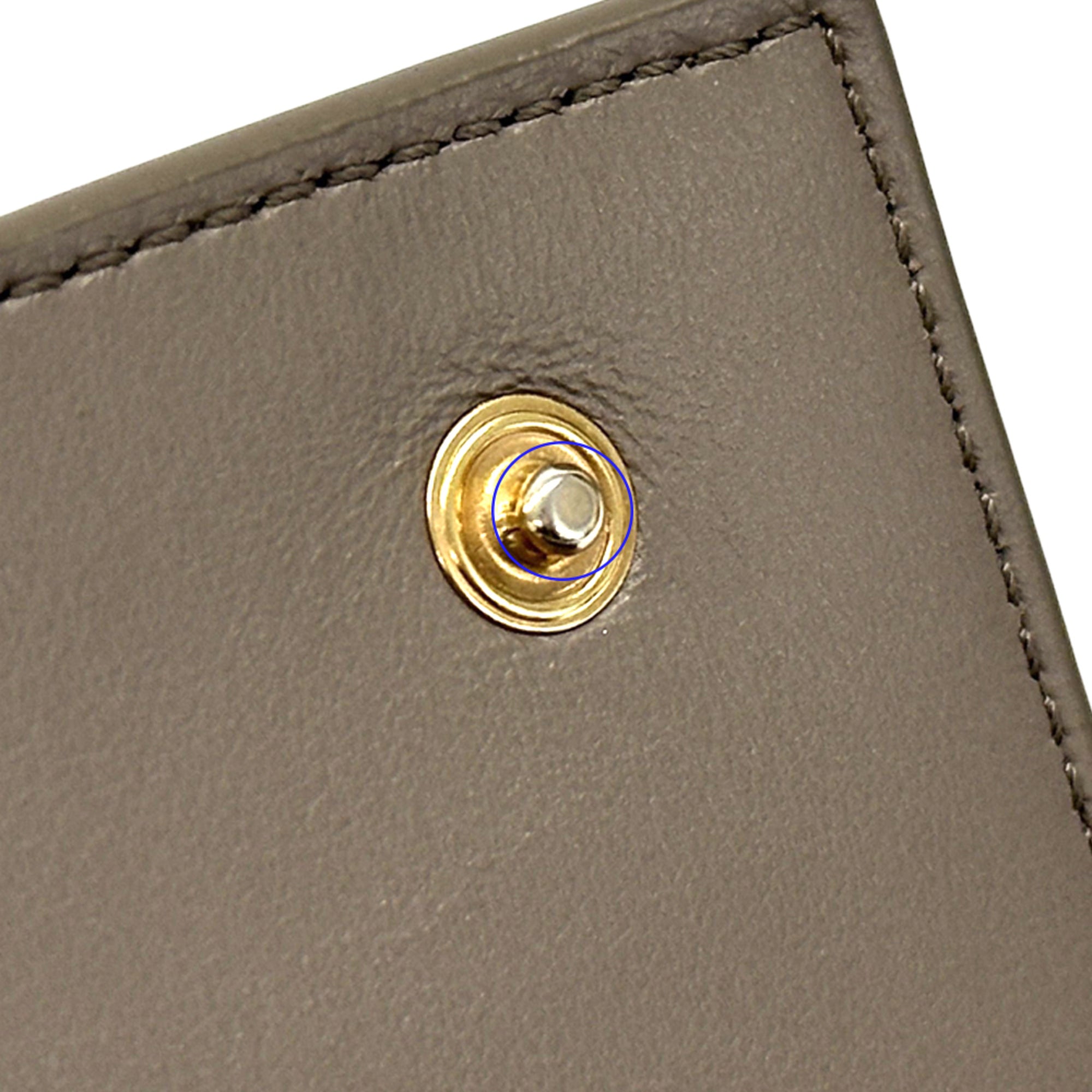 Celine Gray Leather Wallet (Tri-Fold) (Pre-Owned)