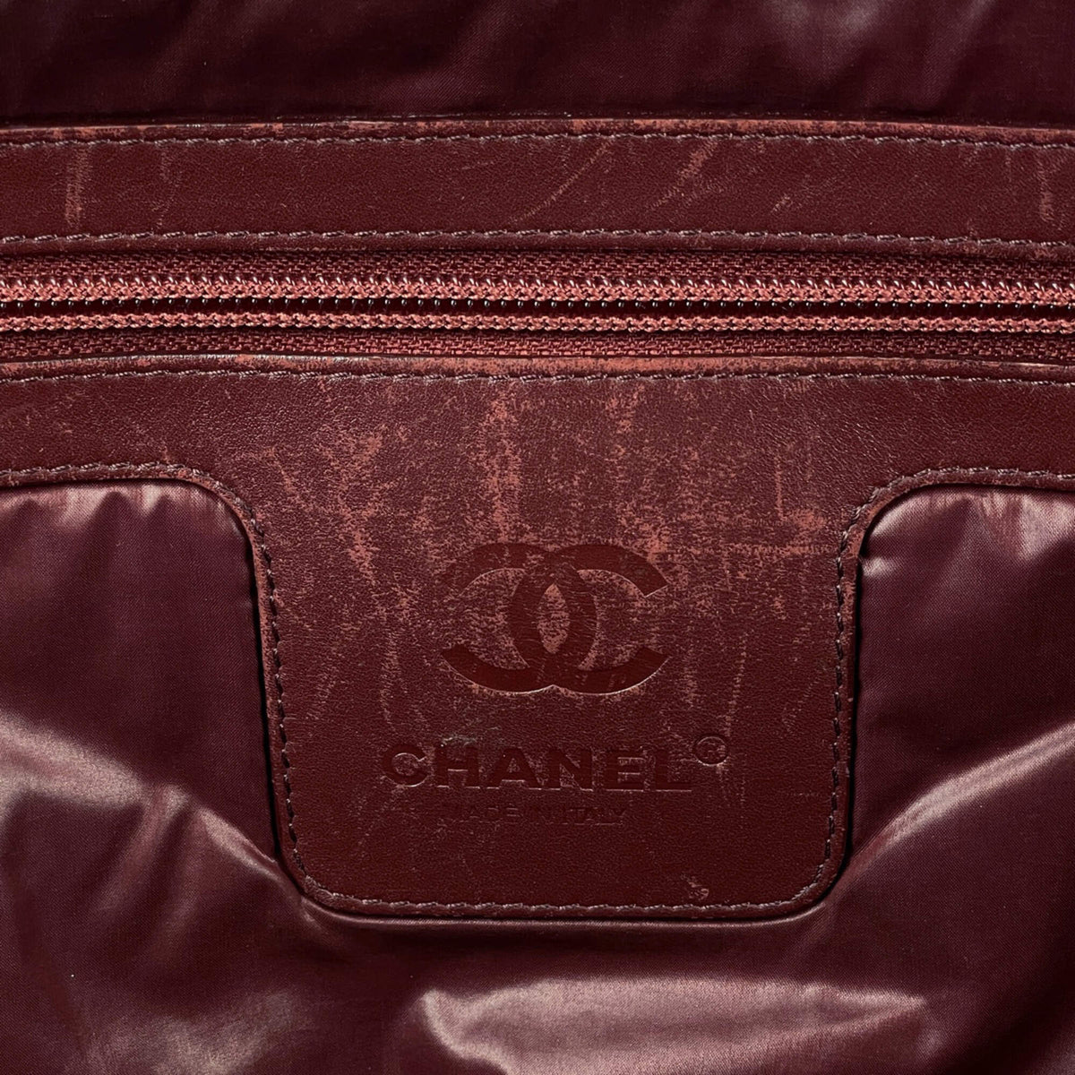 Chanel Black Nylon Leather Handbag (Pre-Owned)