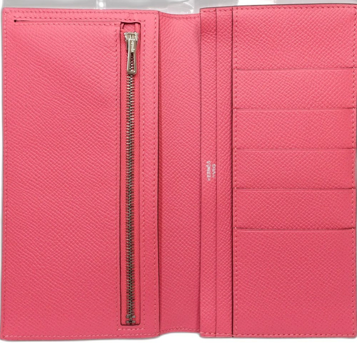 Hermes Pink Epsom Leather Long Wallet (Bi-Fold) (Pre-Owned)