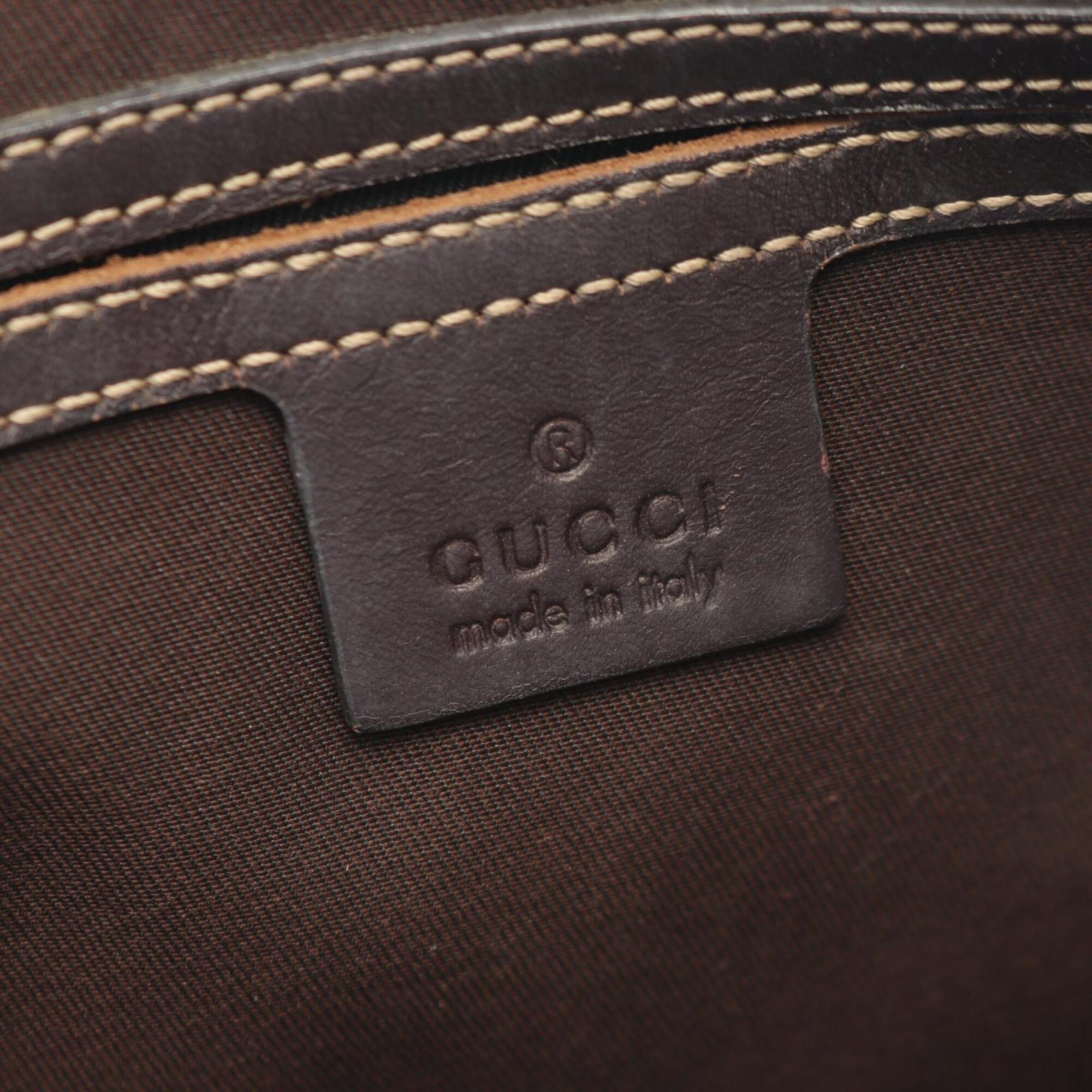 Gucci Beige Brown Pvc Leather Handbag Shoulder Bag (Pre-Owned)