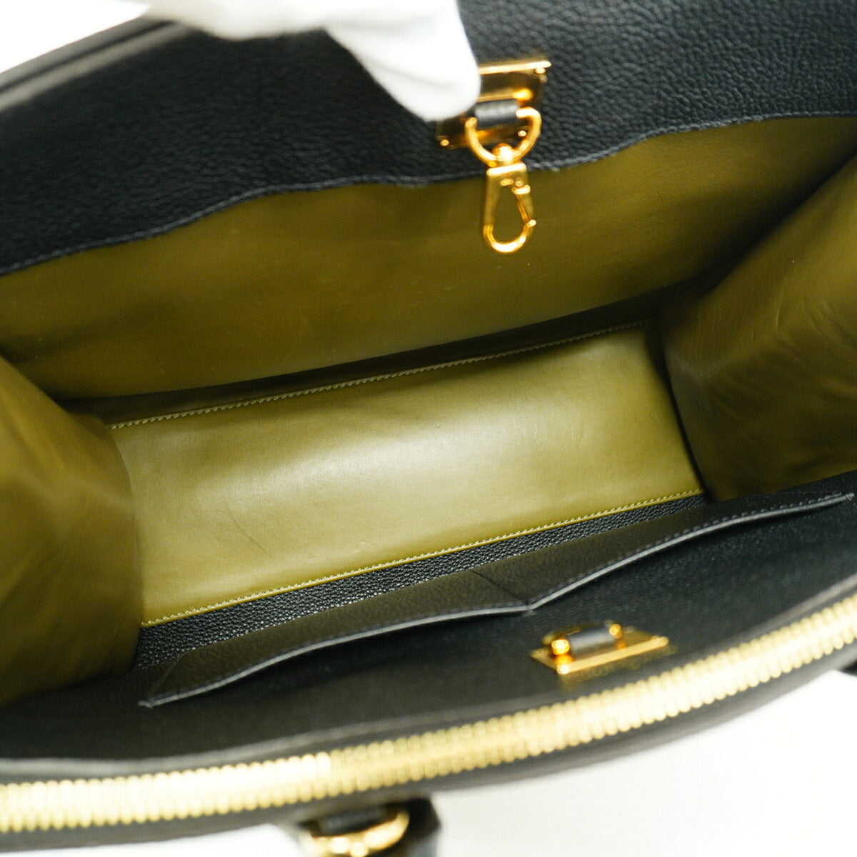 Louis Vuitton Khaki Noir Handbag (Pre-Owned)
