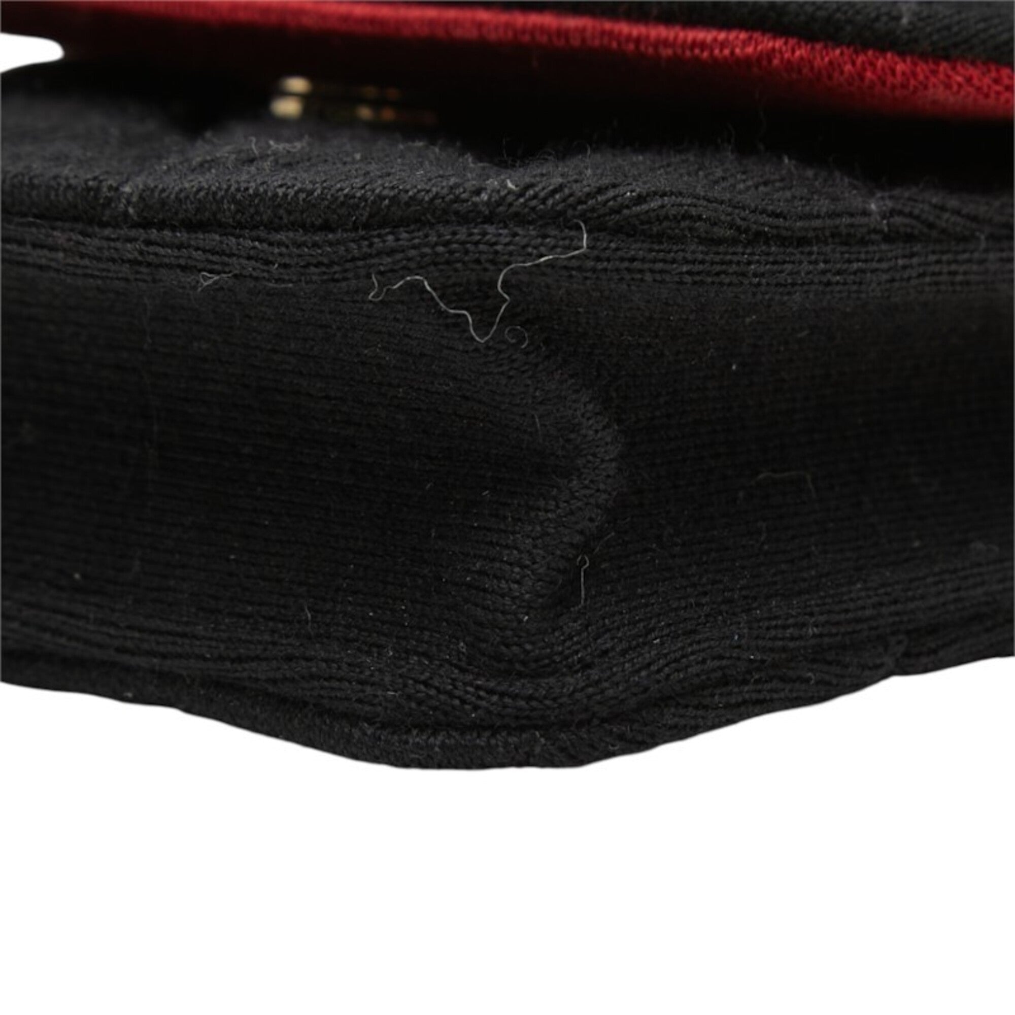 Chanel Black Canvas Leather Shoulder Bag (Pre-Owned)