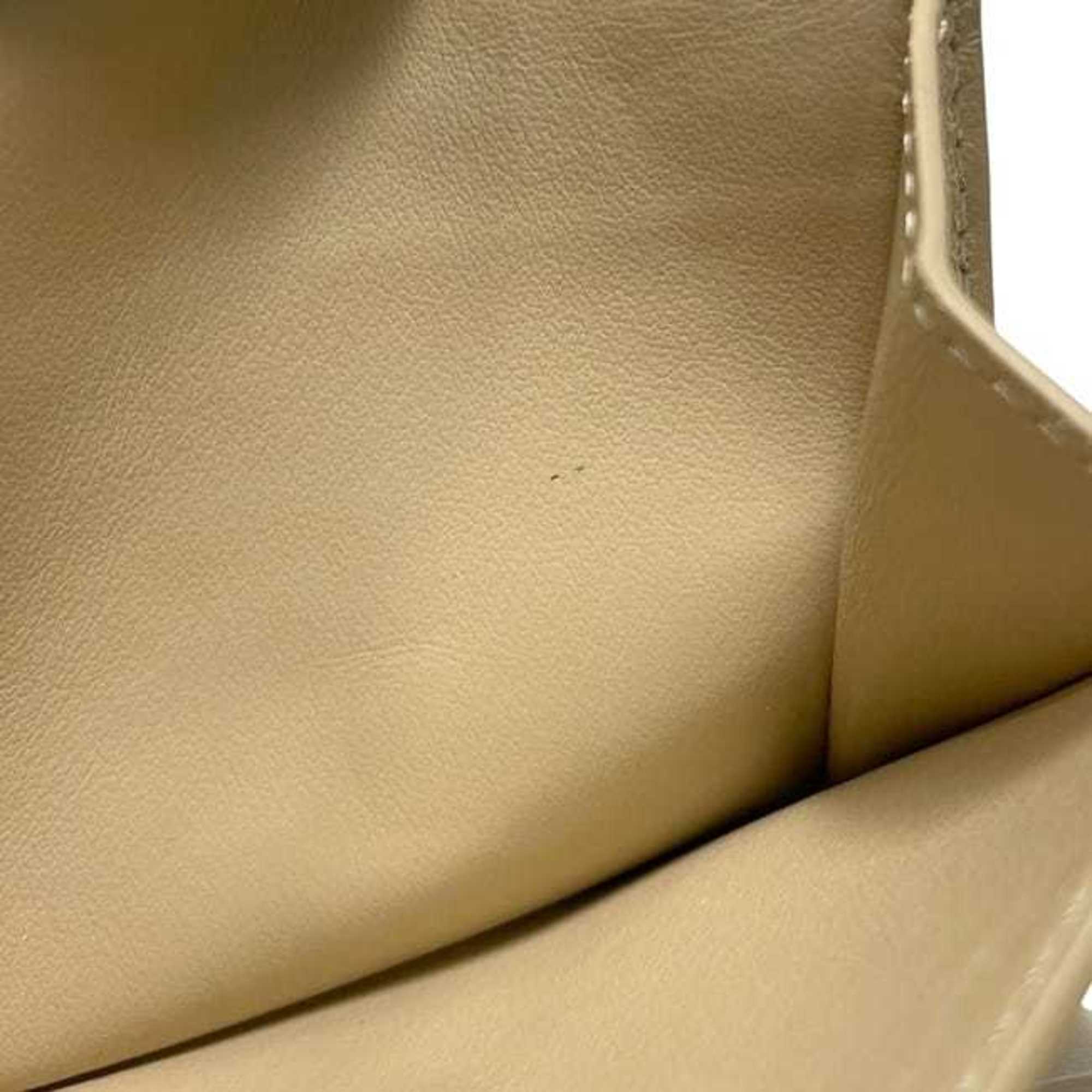 Celine Beige Leather Wallet (Tri-Fold) (Pre-Owned)