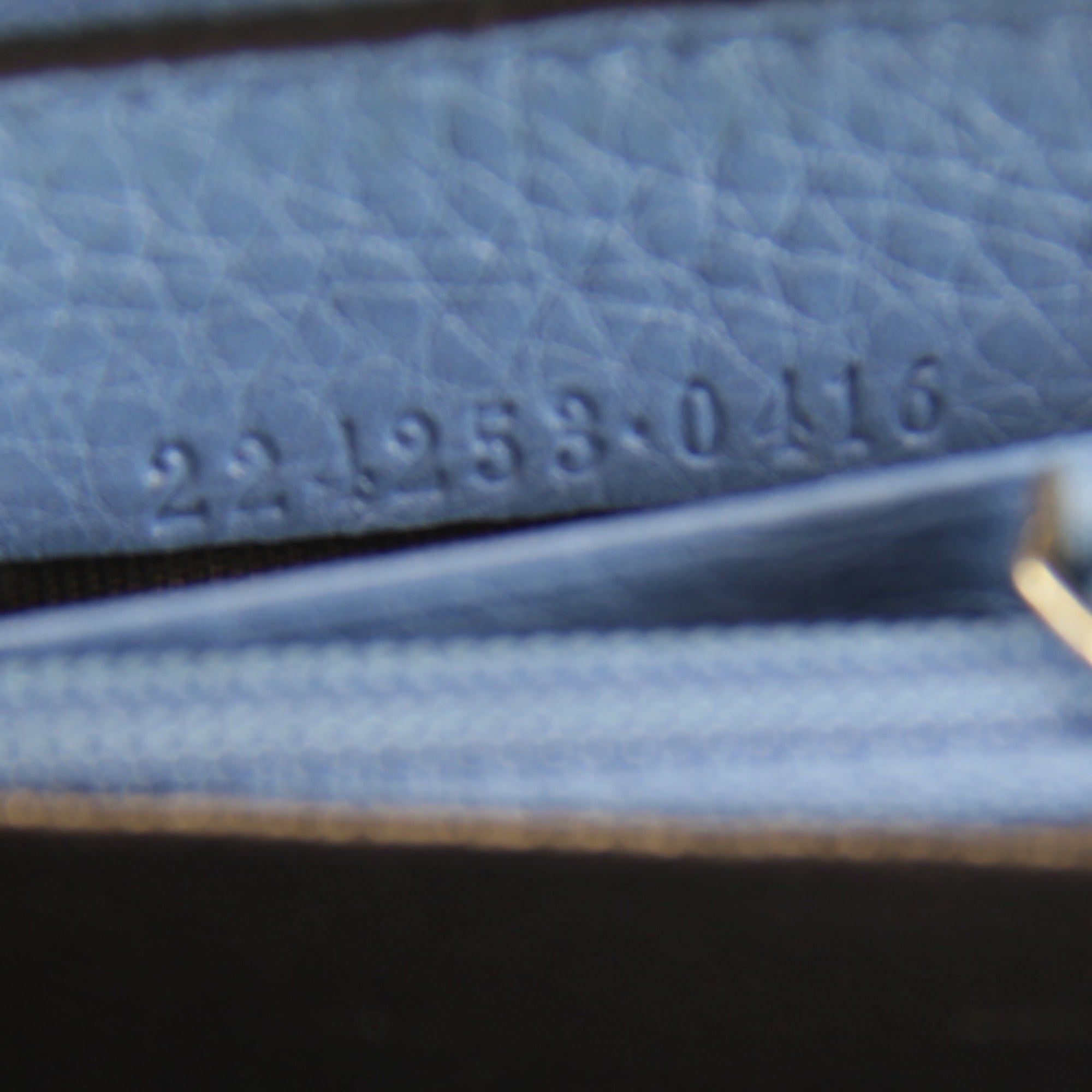 Gucci Blue Canvas Leather Long Wallet (Bi-Fold) (Pre-Owned)