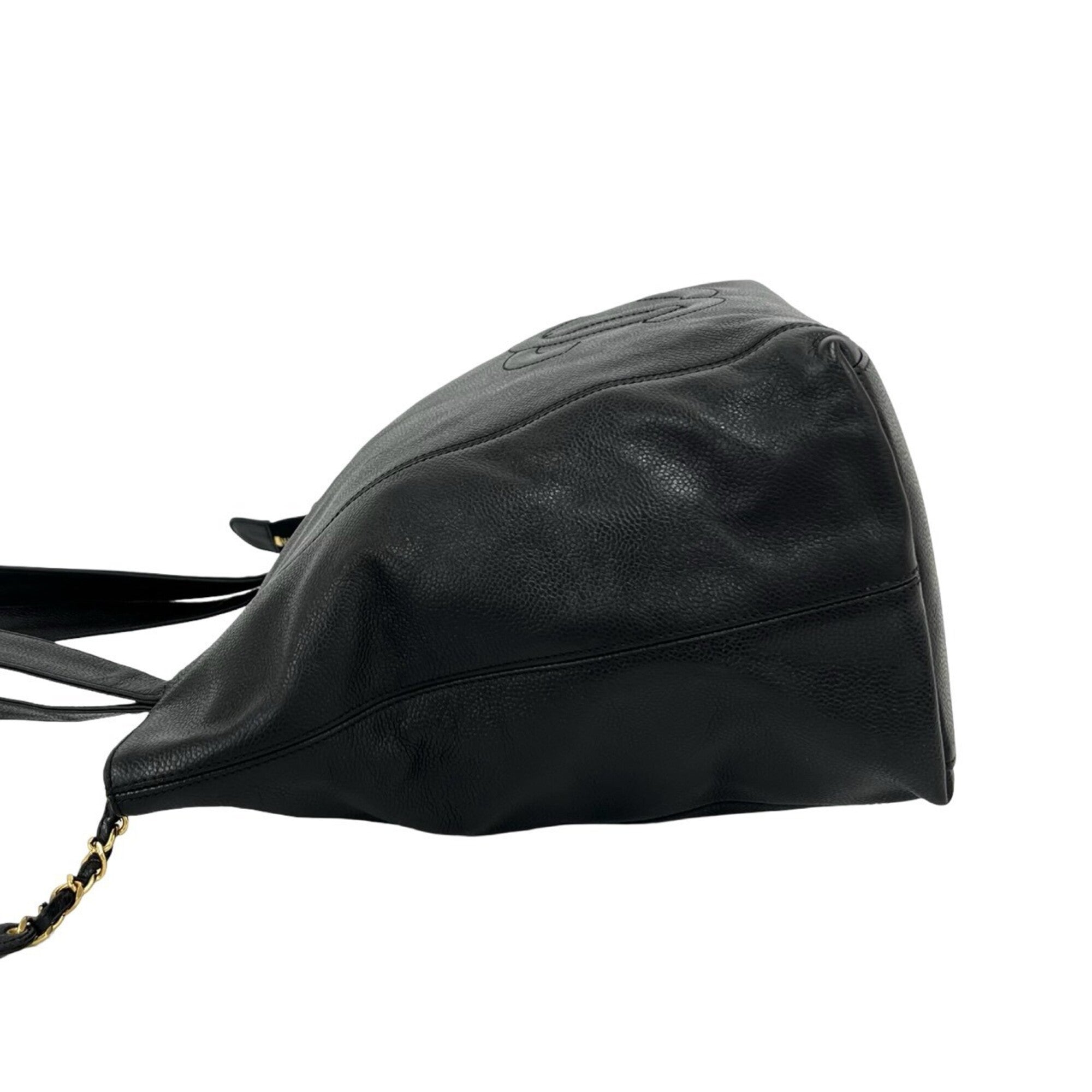 Chanel Black Grained Calfskin Tote Bag (Pre-Owned)