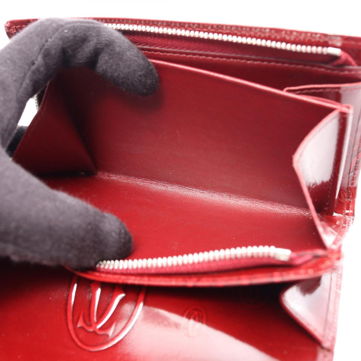 Cartier Bordeaux Patent Leather Wallet (Bi-Fold) (Pre-Owned)
