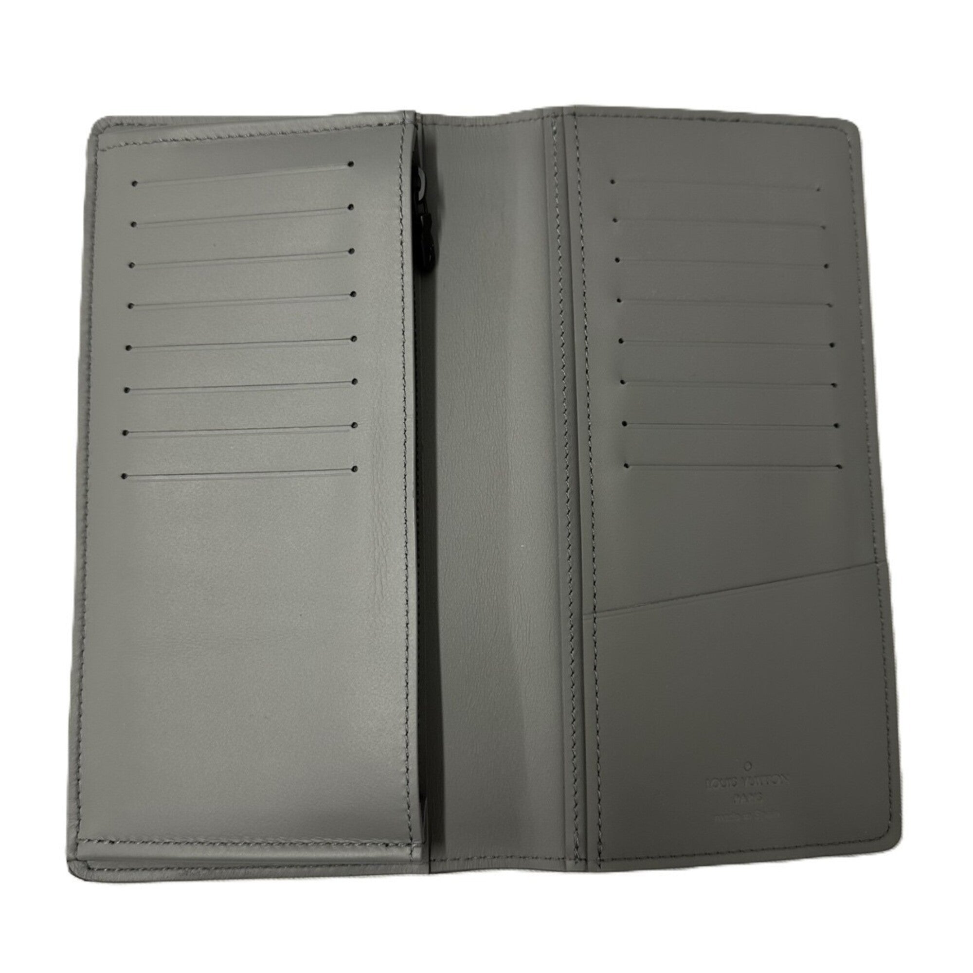 Louis Vuitton Monogram Shadow Gray Monogram Shadow Long Wallet (Bi-Fold) (Pre-Owned)