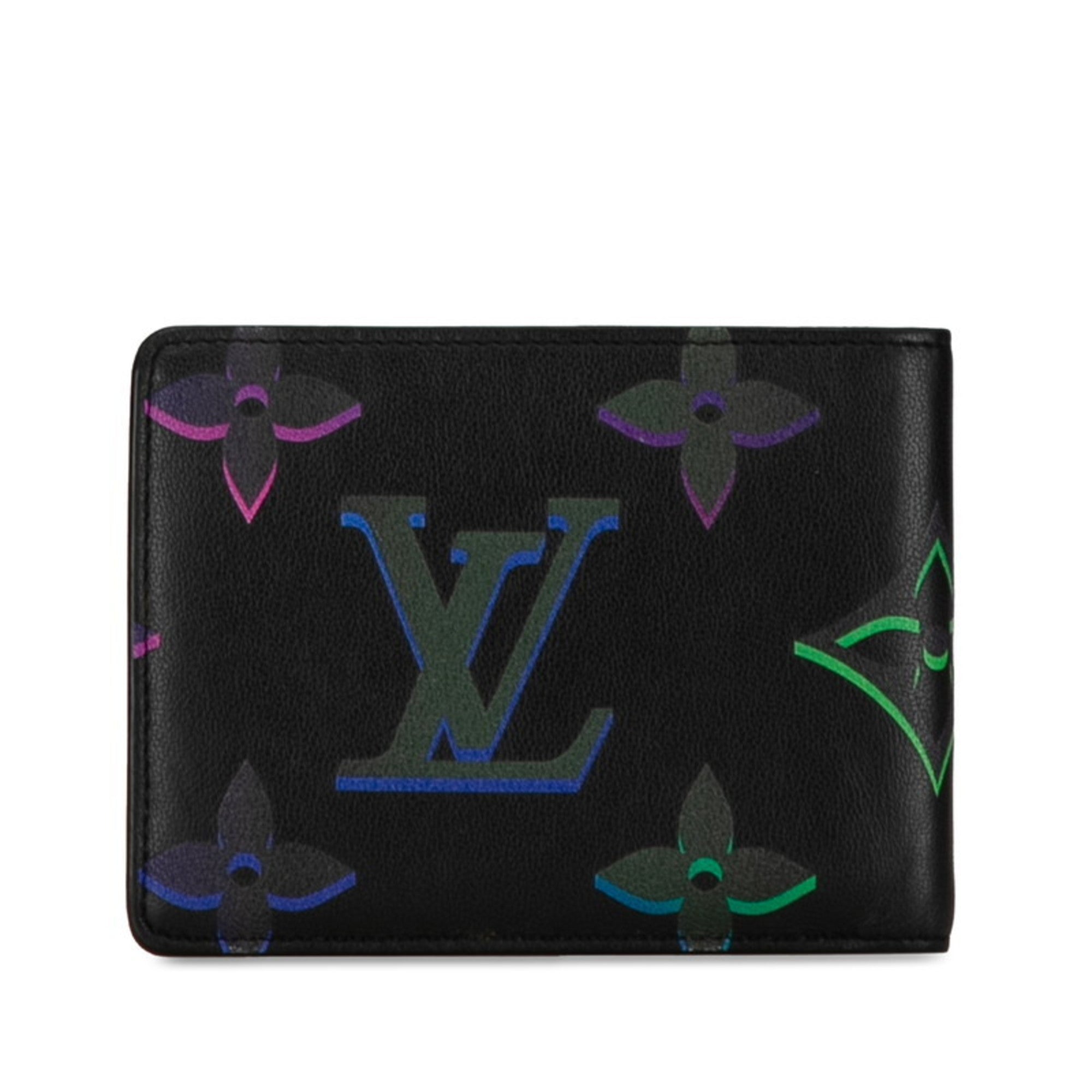 Louis Vuitton Black Noir Leather Bill Wallet (Bi-Fold) (Pre-Owned)