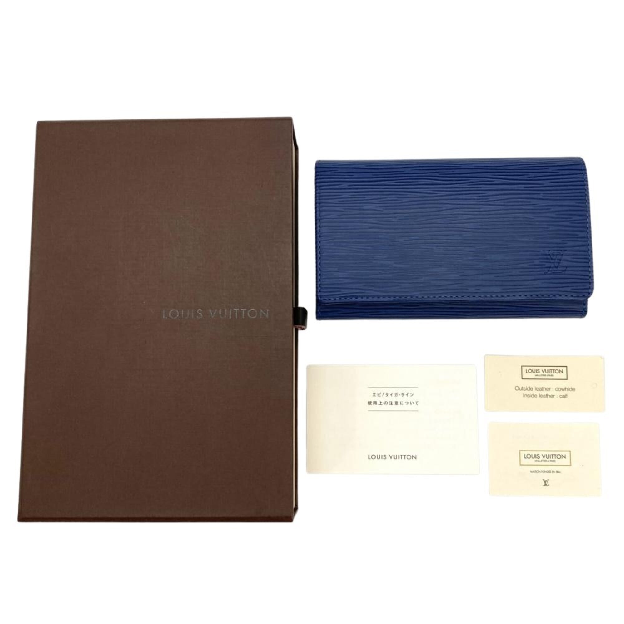 Louis Vuitton Blue Epi Leather Wallet (Bi-Fold) (Pre-Owned)