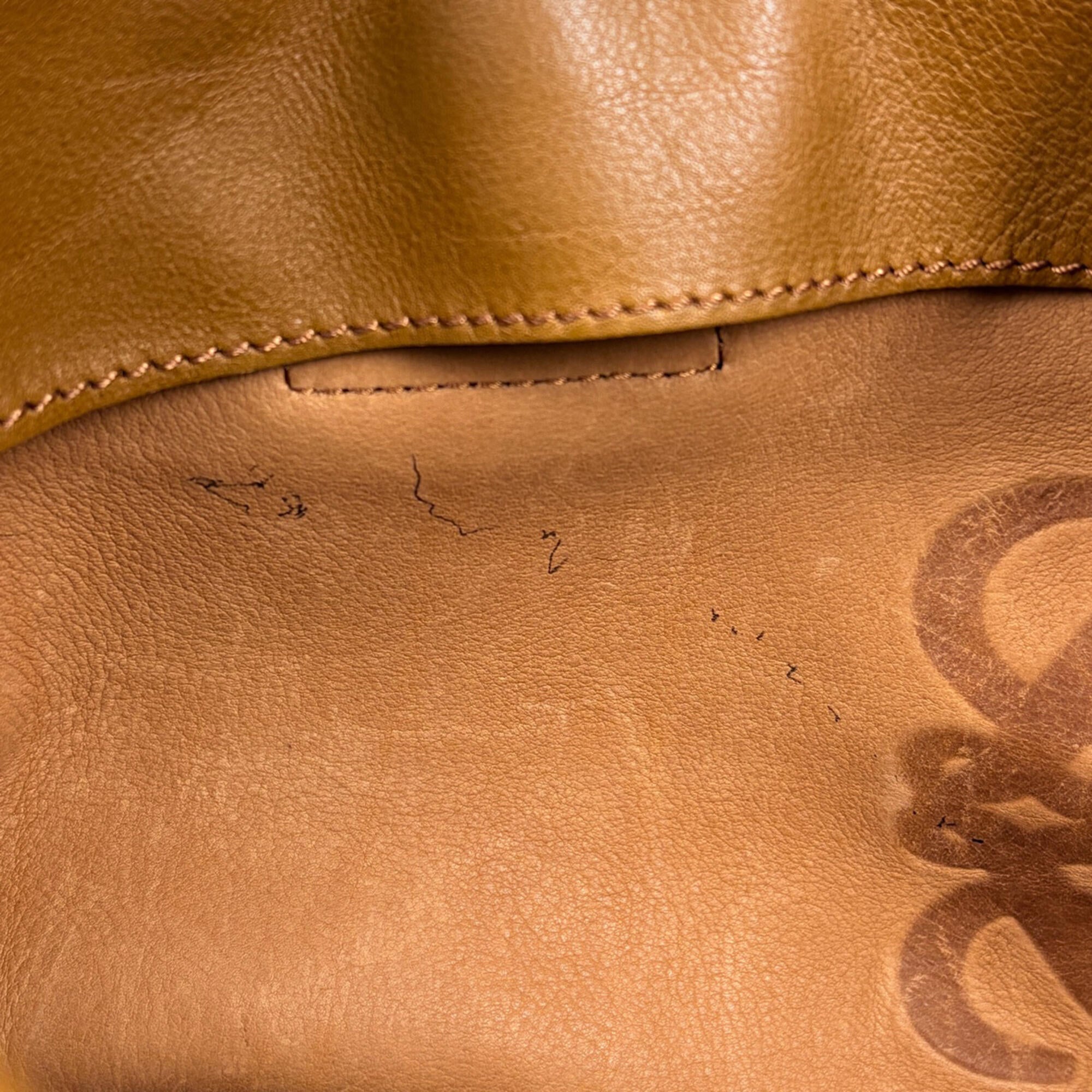 Loewe Brown Suede Leather Handbag Tote Bag (Pre-Owned)