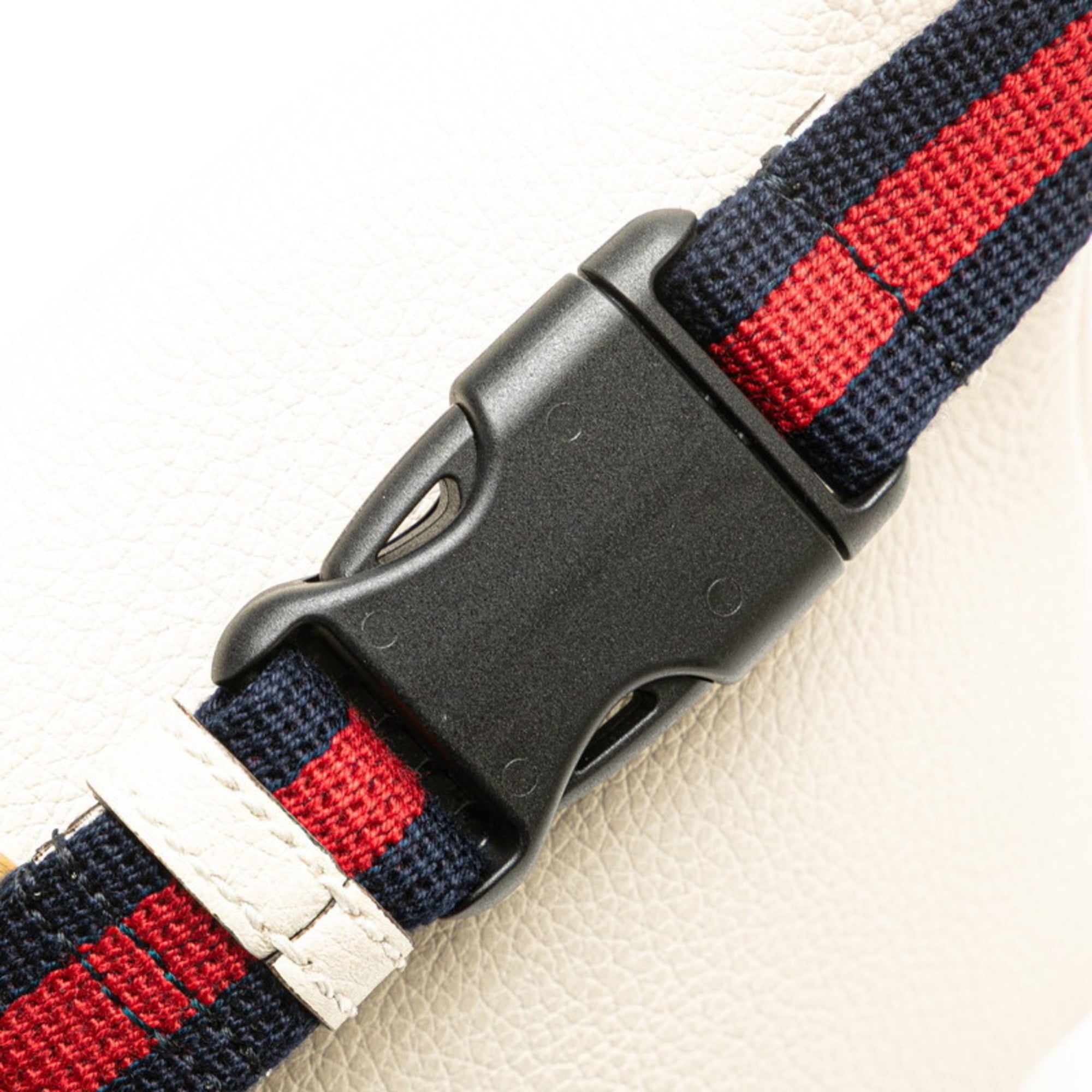 Gucci Multi-Color White Leather Fanny Pack (Pre-Owned)