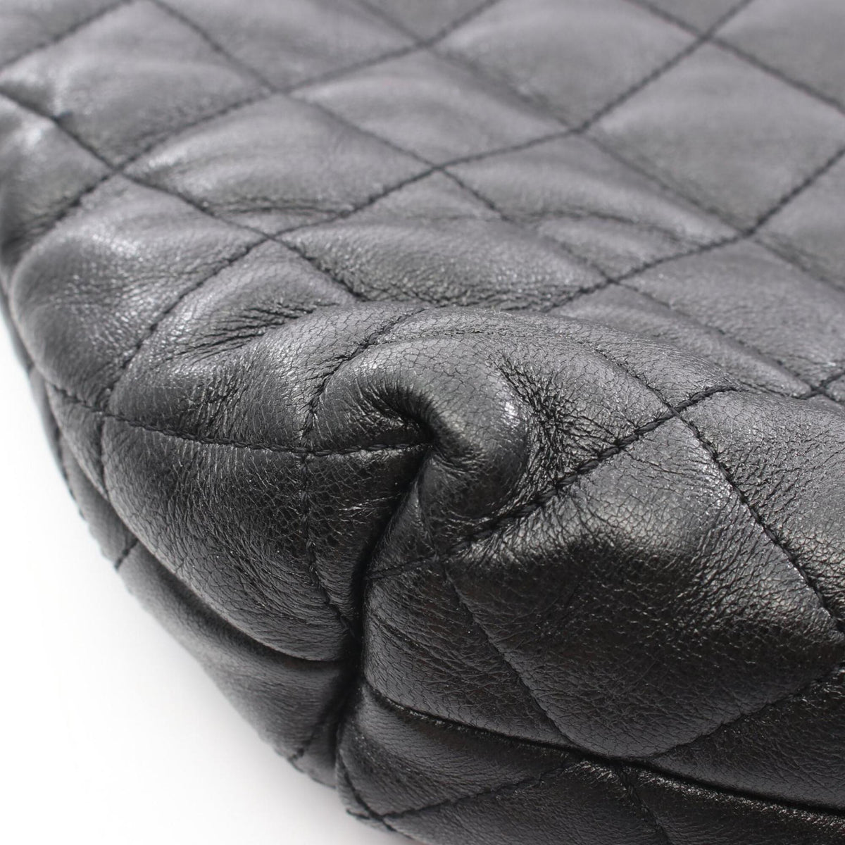 Yves Saint Laurent Black Leather Handbag Tote Bag (Pre-Owned)
