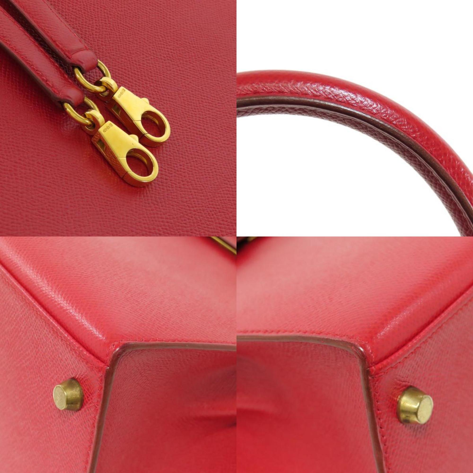 Hermes Red Color Epsom Leather Handbag (Pre-Owned)