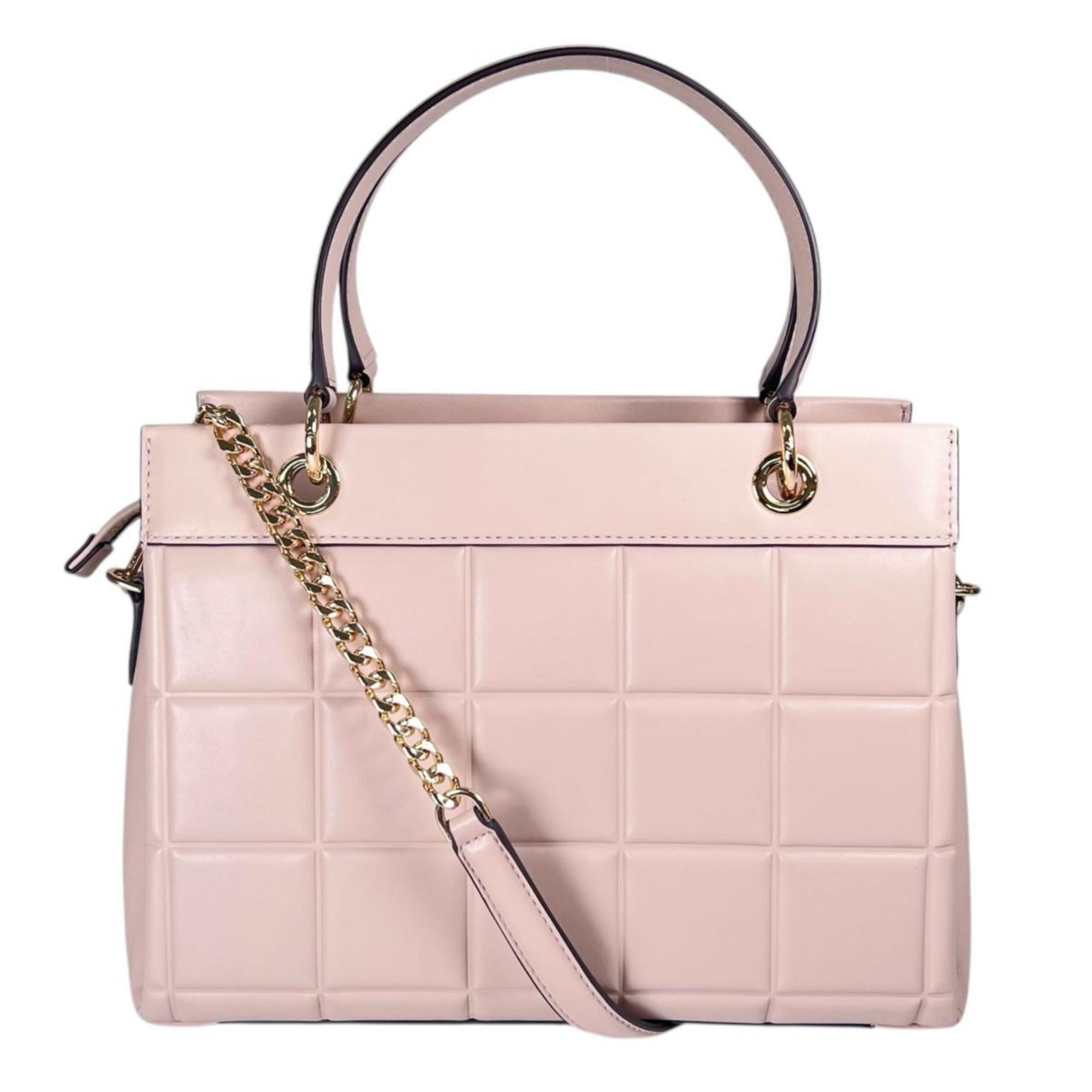Michael Kors Pink Beige Leather Handbag Shoulder Bag (Pre-Owned)