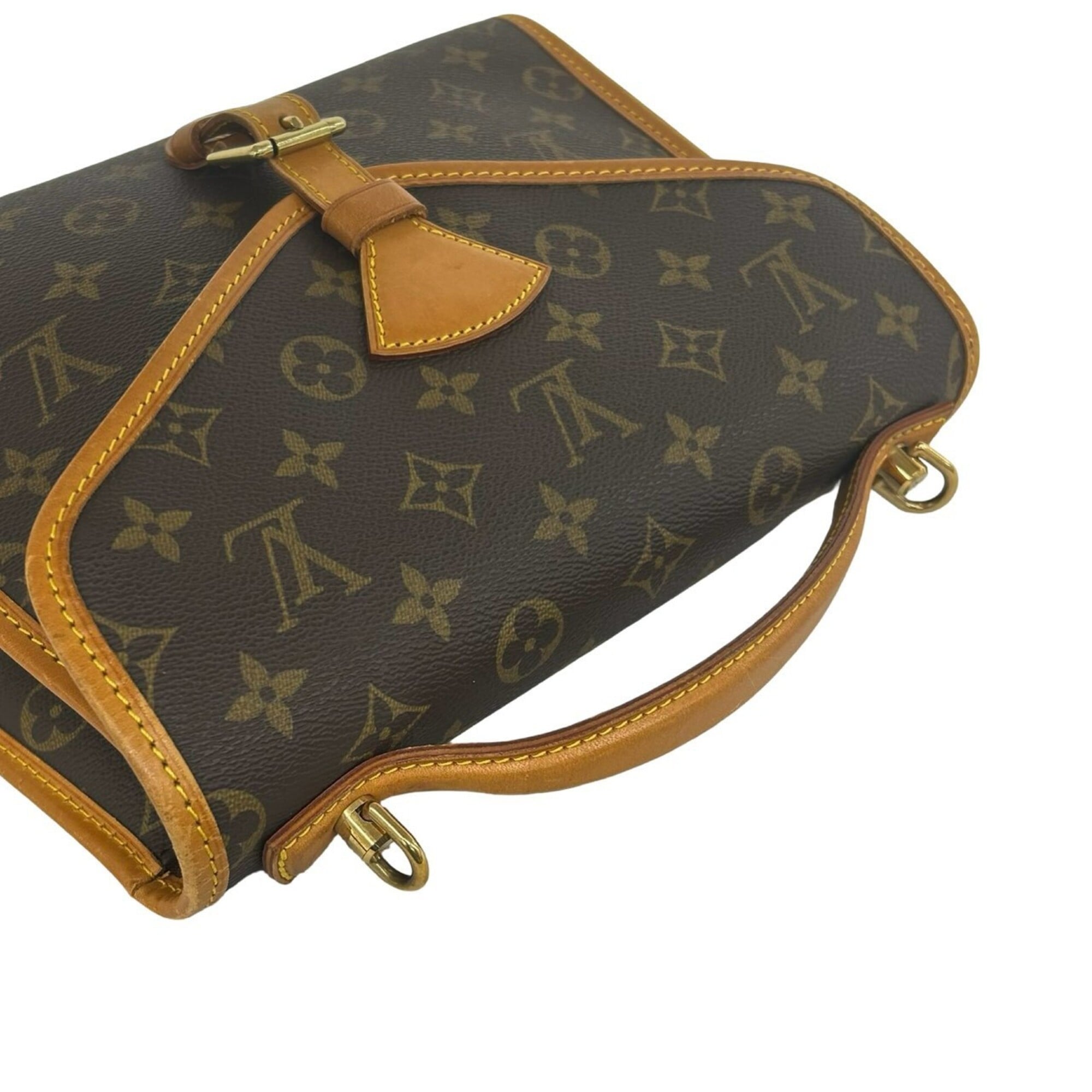 Louis Vuitton Brown Leather Pvc Handbag Shoulder Bag (Pre-Owned)