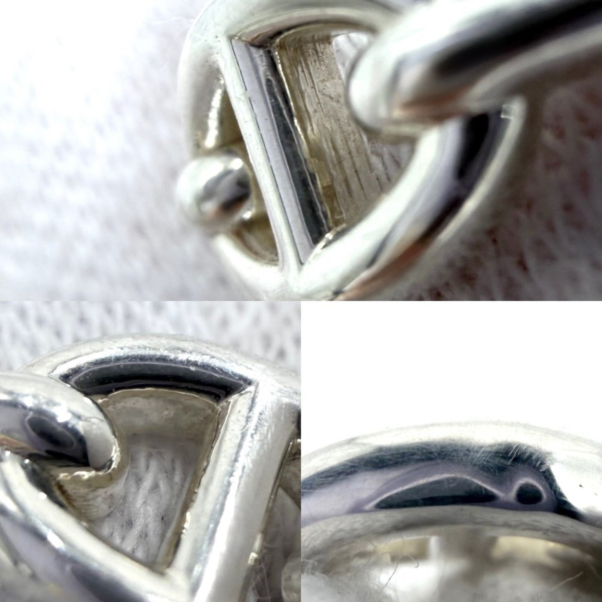 Hermes Silver 925 Band Ring (Pre-Owned)