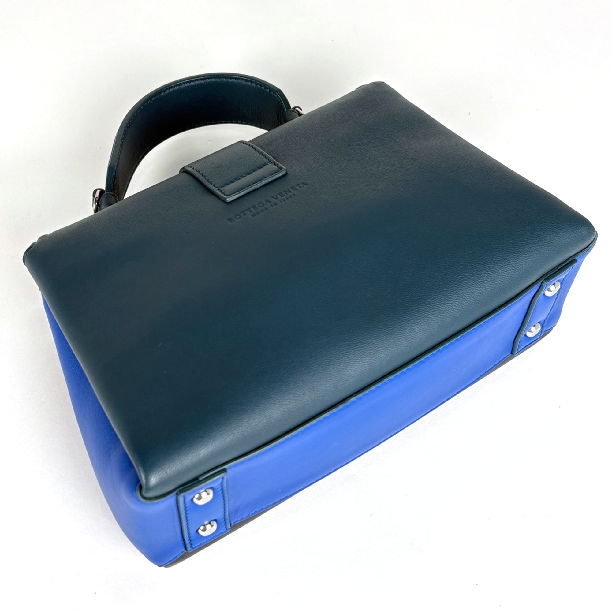 Bottega Veneta Black Blue Green Intrecciato Shoulder Bag (Pre-Owned)
