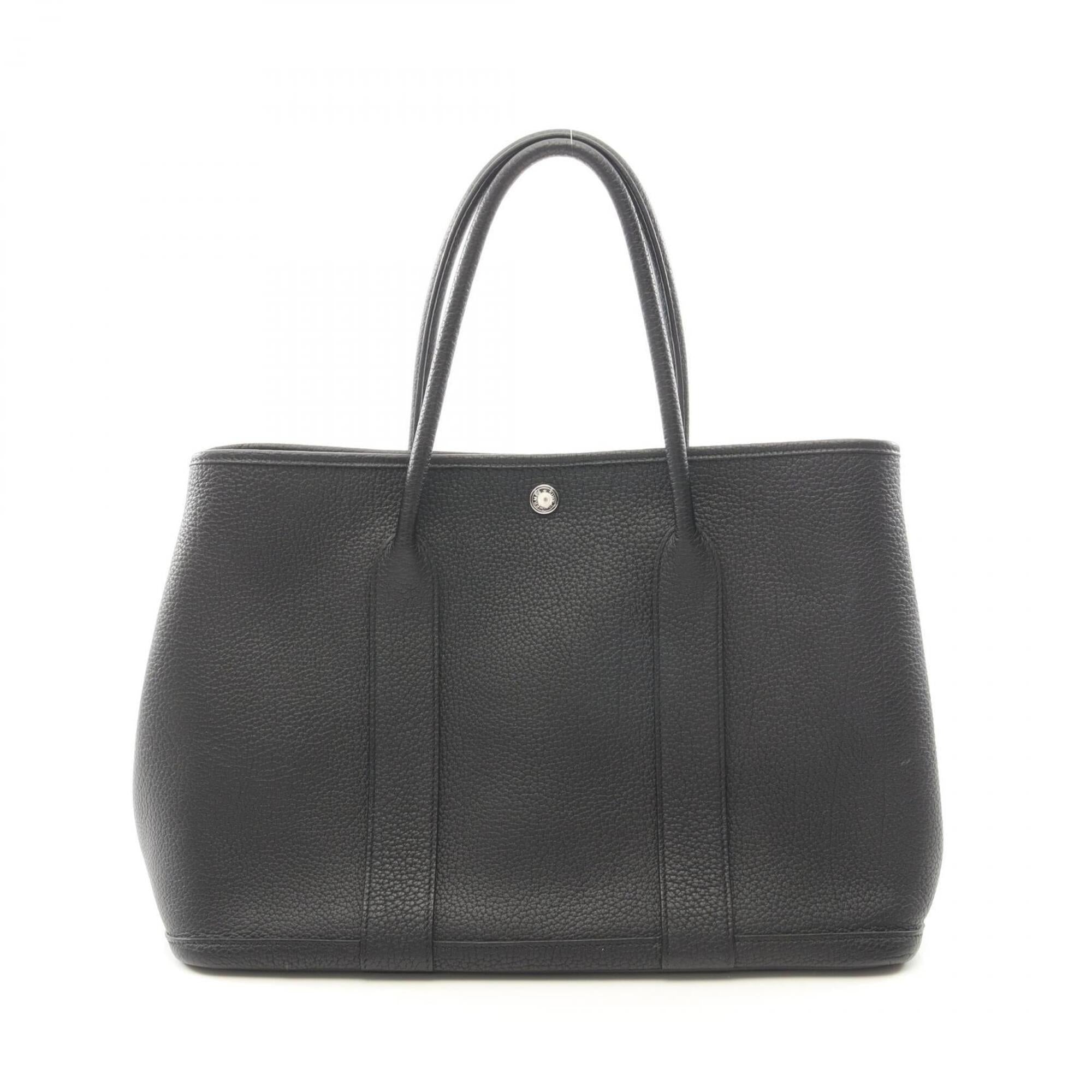 Hermes Black Negonda Leather Handbag Tote Bag (Pre-Owned)