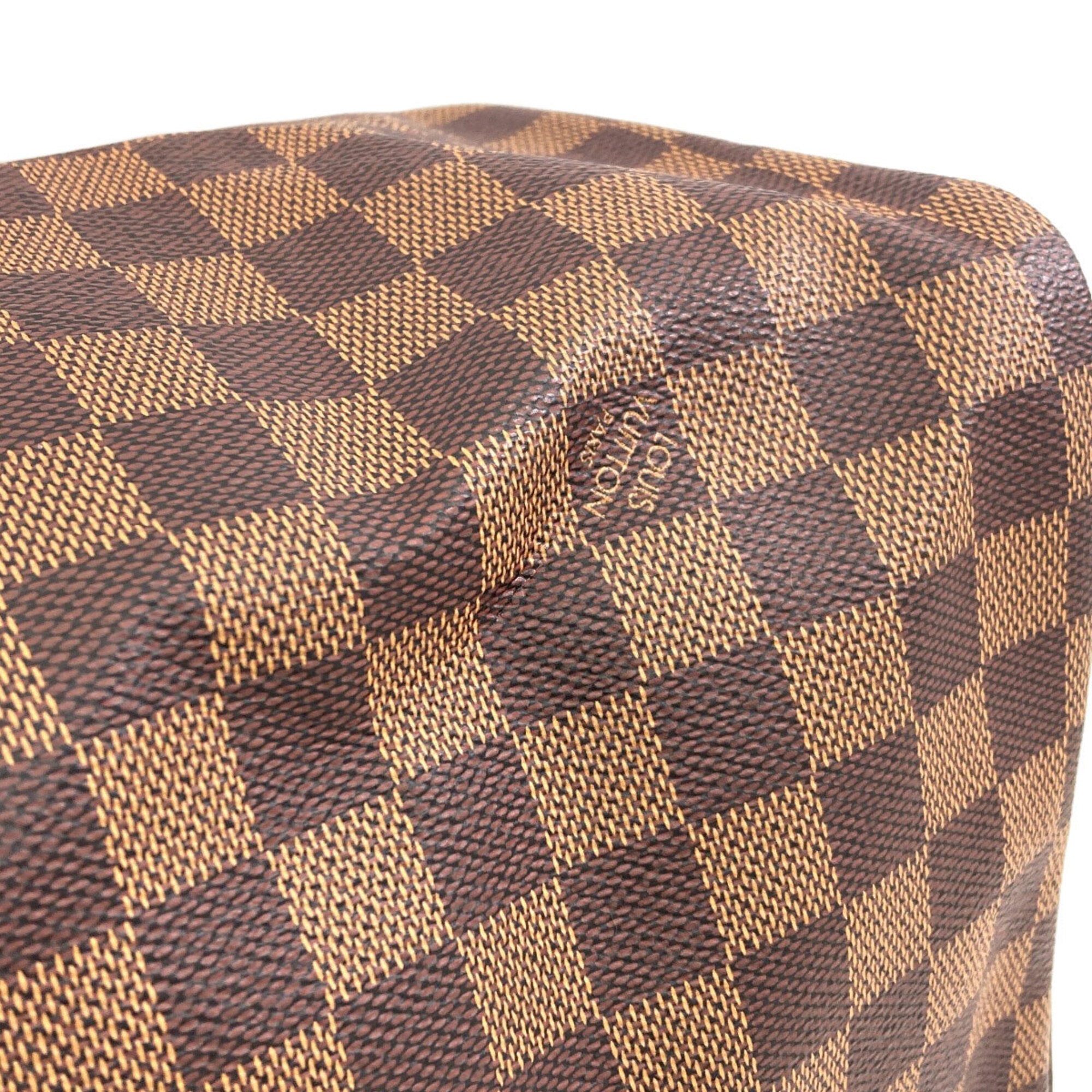 Louis Vuitton Damier Canvas Ebene Damier Canvas Boston Bag (Pre-Owned)