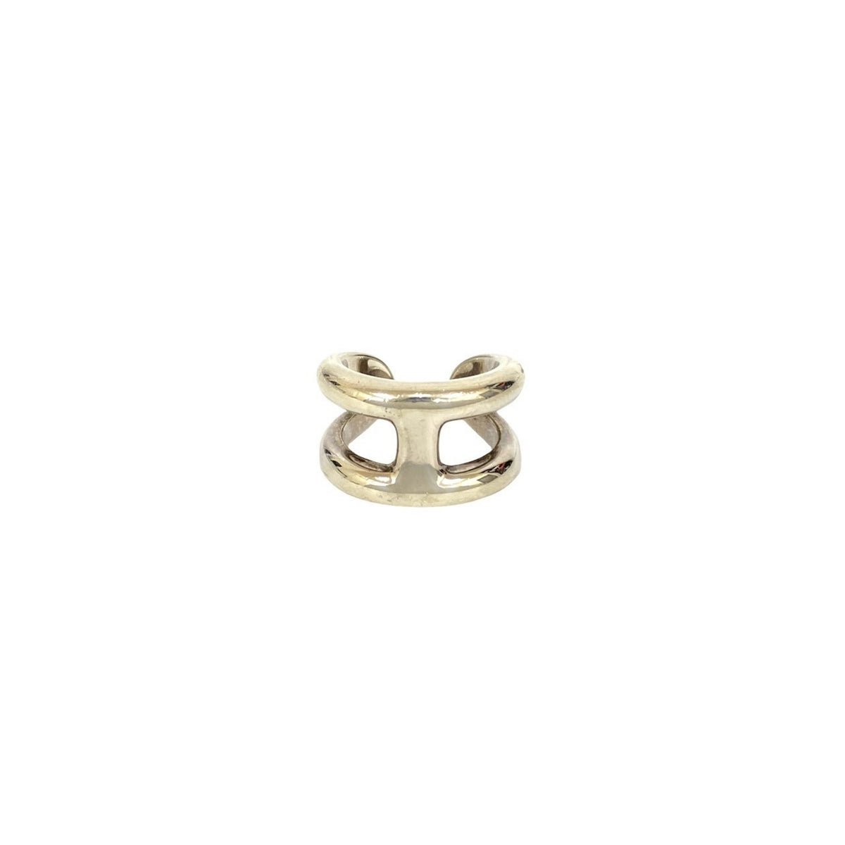 Hermes Silver Silver 925 Band Ring (Pre-Owned)