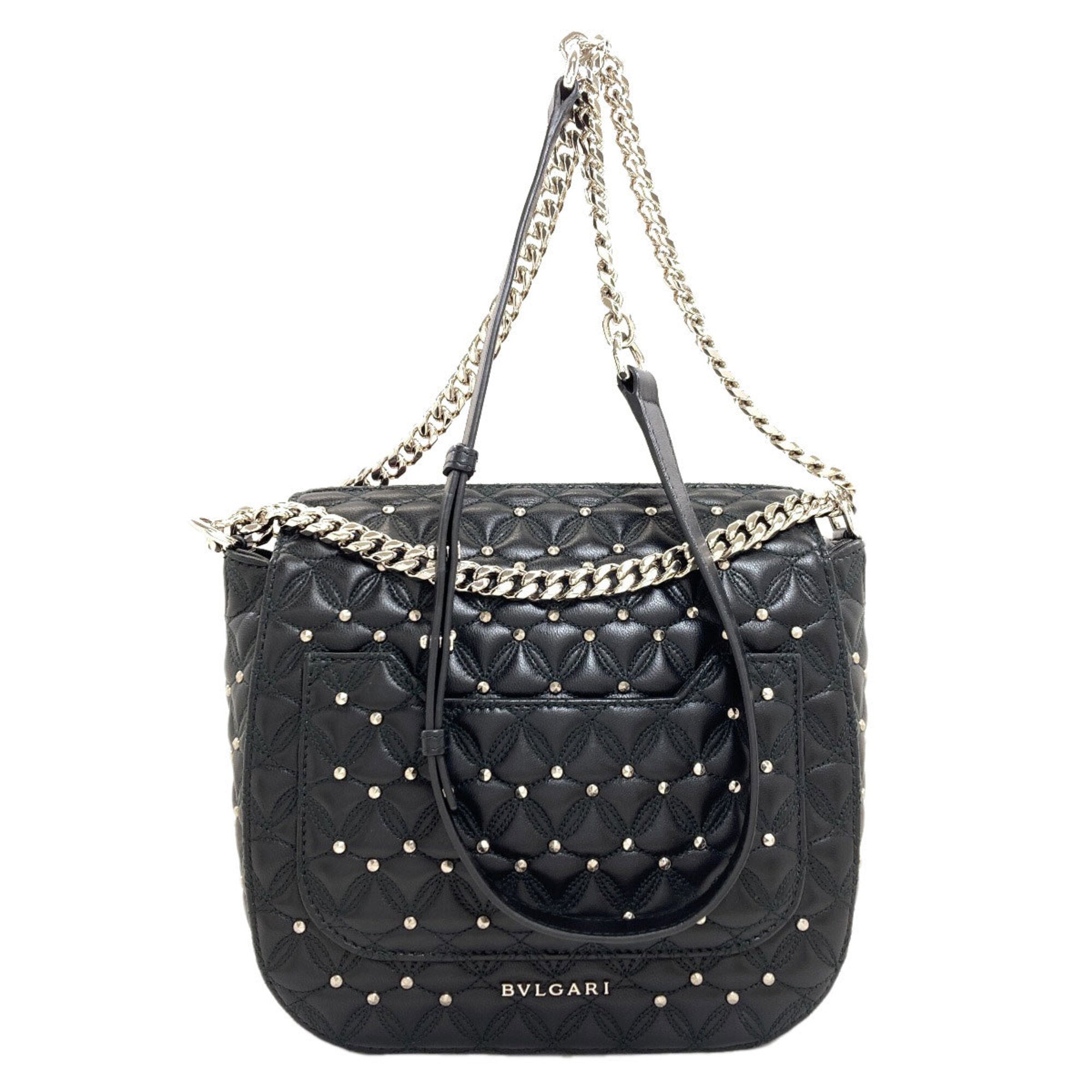 Bvlgari Black Leather Shoulder Bag (Pre-Owned)