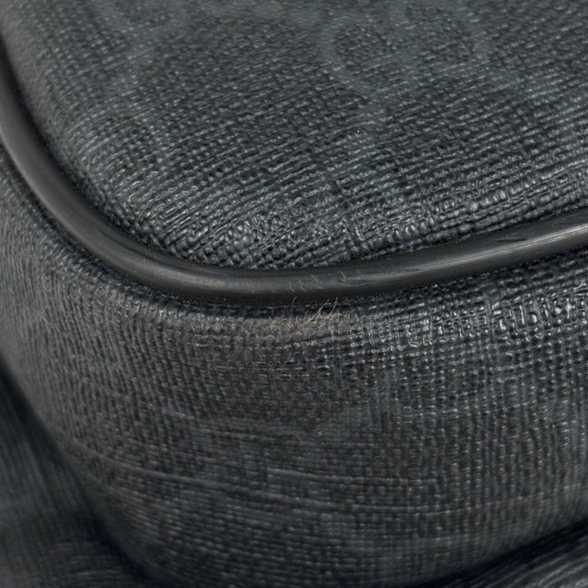 Gucci Black Coated Canvas Leather Backpack (Pre-Owned)