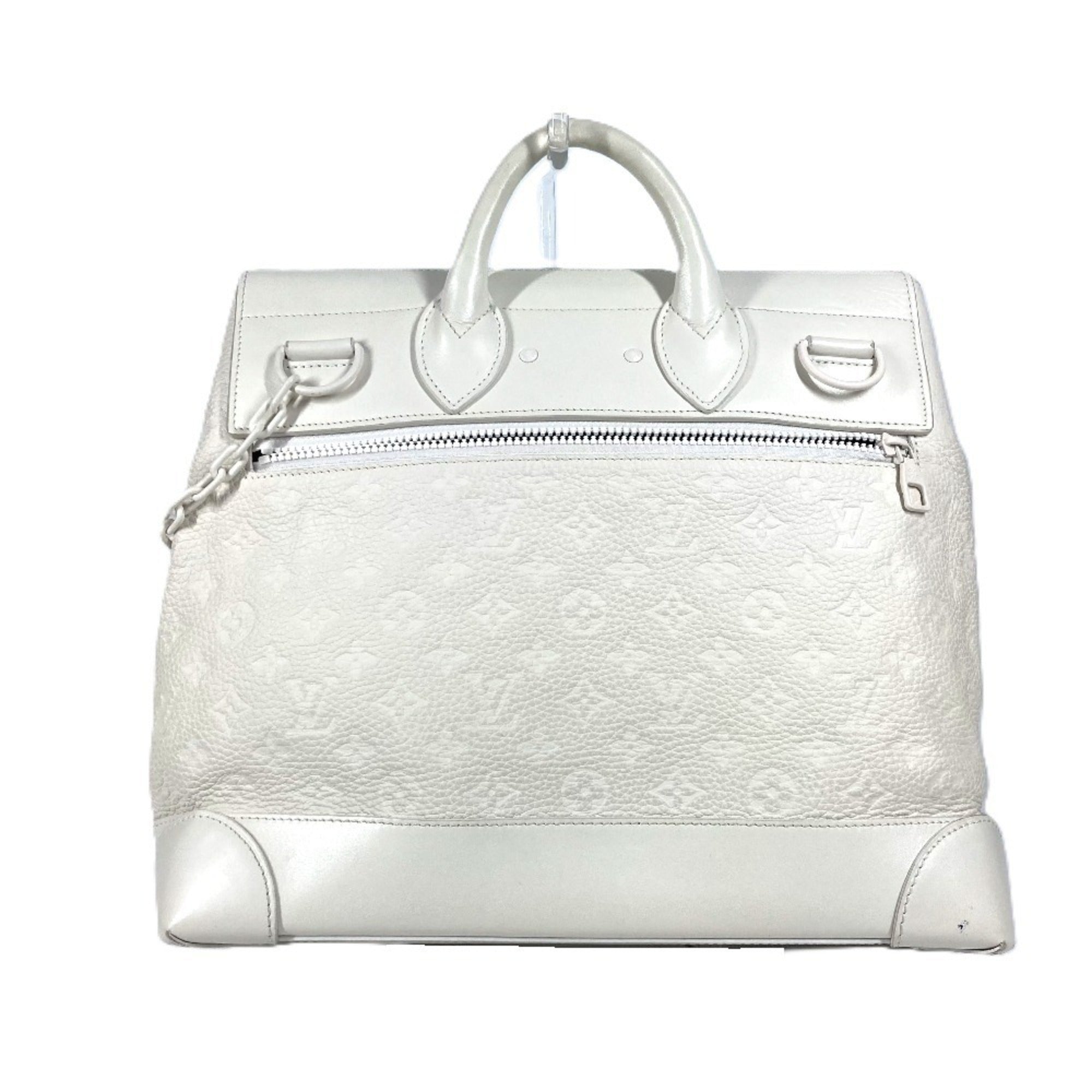 Louis Vuitton Blanc White Leather Handbag Shoulder Bag Tote Bag (Pre-Owned)