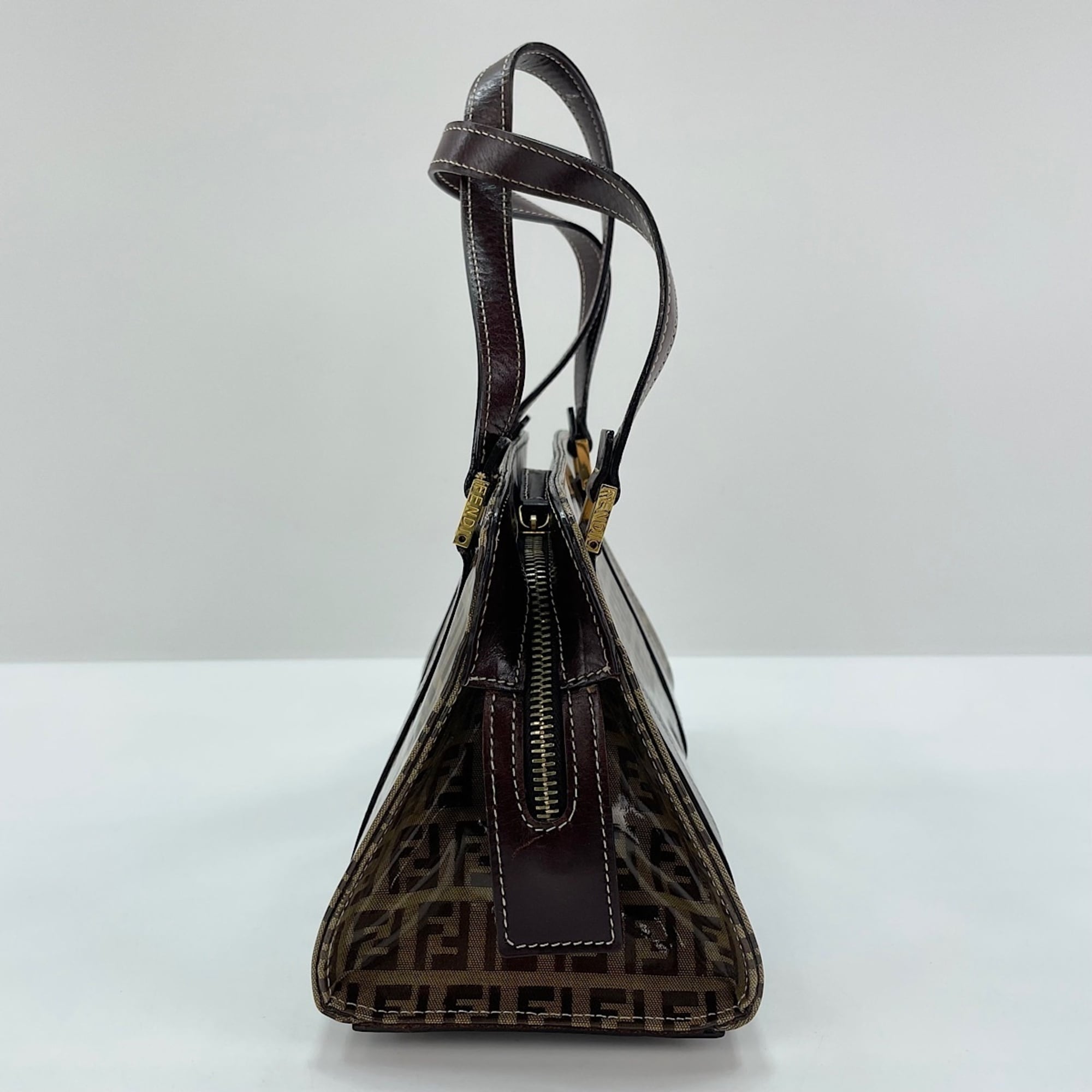 Fendi Brown Zucchino Handbag (Pre-Owned)