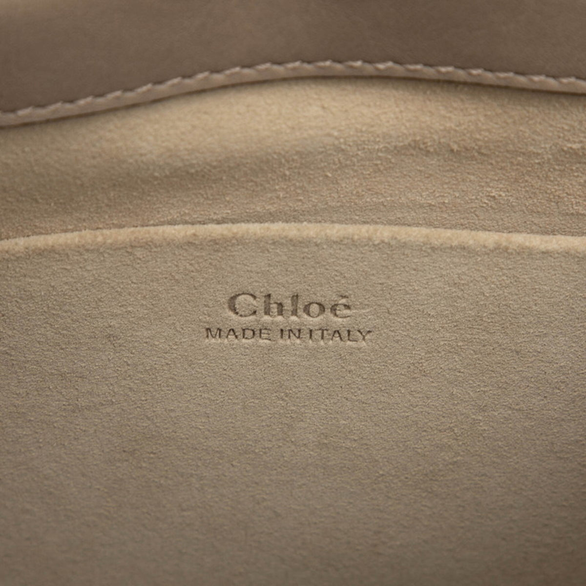 Chloé Gray Leather Handbag Shoulder Bag (Pre-Owned)