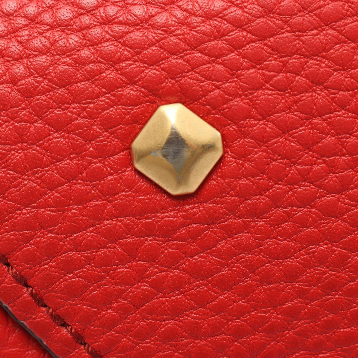 Mcm Red Color Leather Handbag (Pre-Owned)