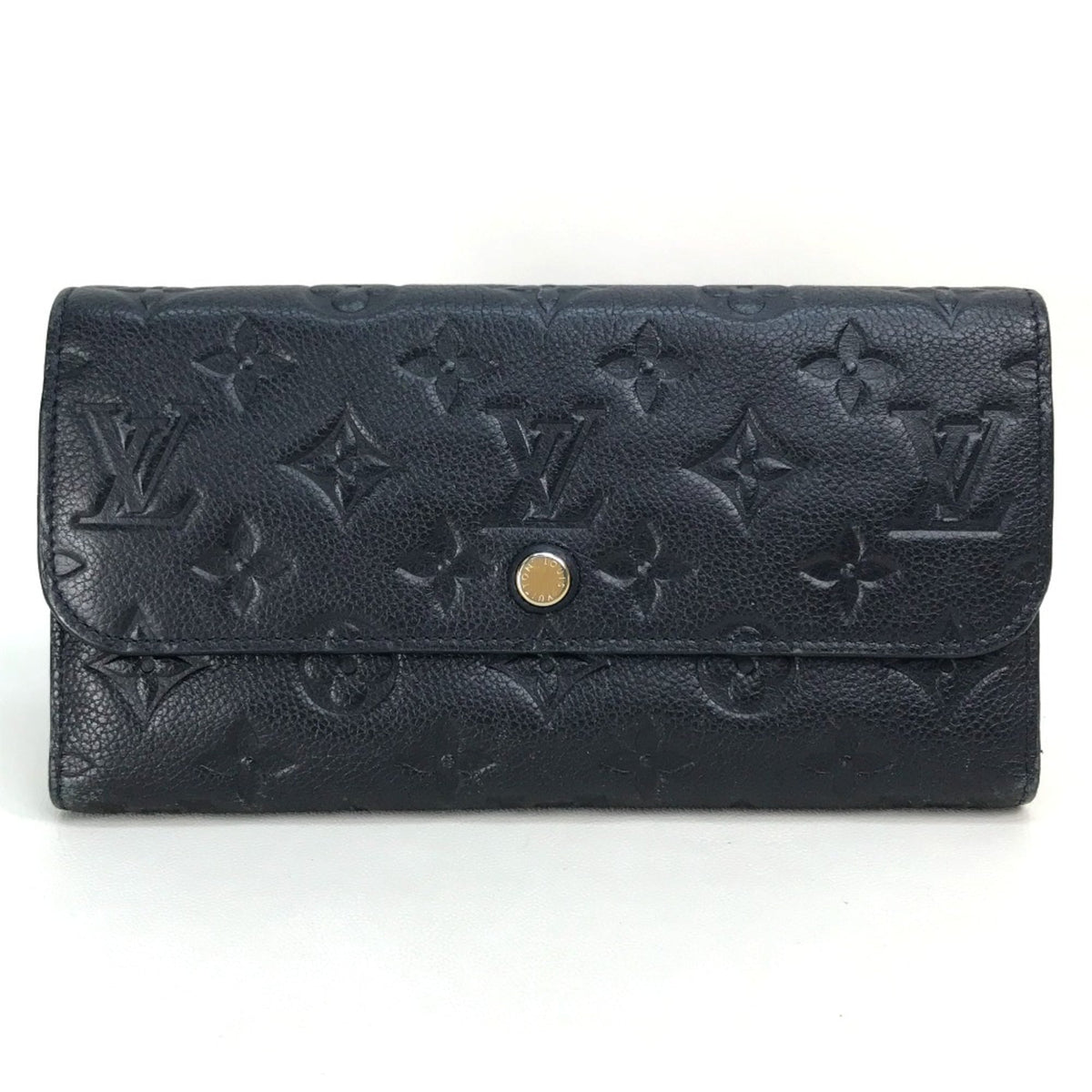 Louis Vuitton Infini Navy Monogram Empreinte Long Wallet (Bi-Fold) (Pre-Owned)