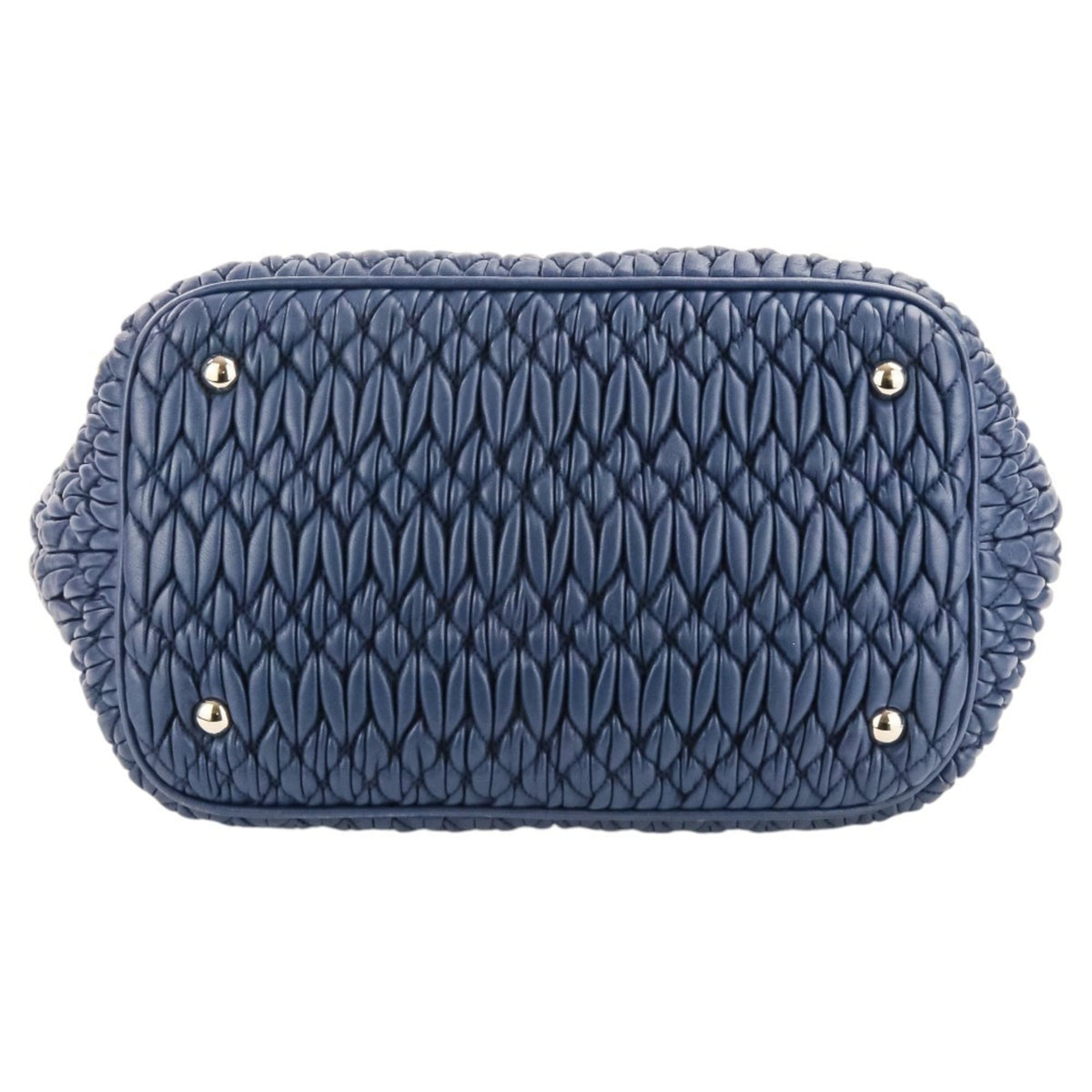 Miu Miu Blue Leather Handbag Shoulder Bag (Pre-Owned)