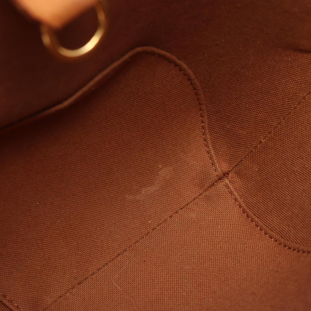 Louis Vuitton Brown Coated Canvas Leather Backpack Handbag (Pre-Owned)