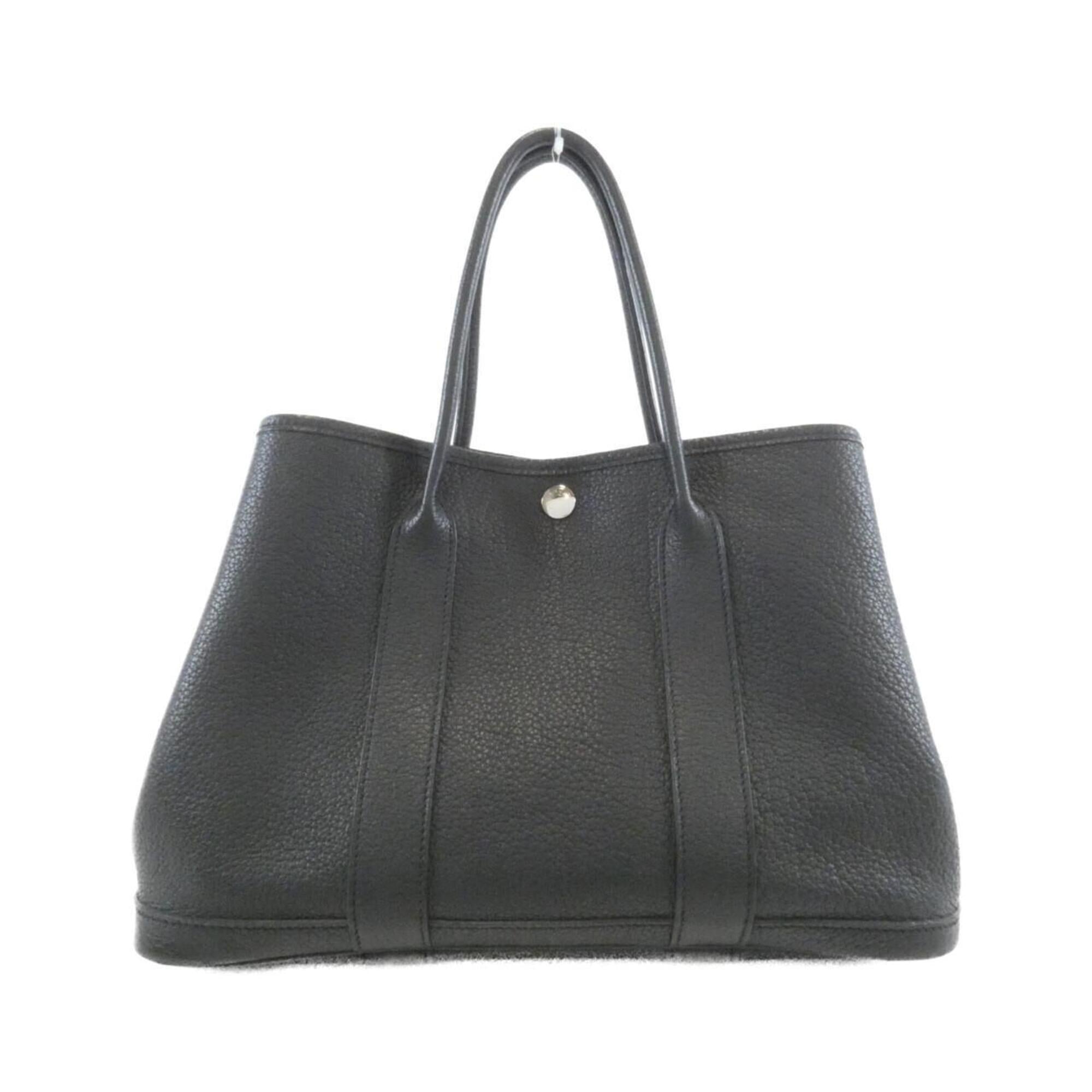 Hermes Garden Black Negonda Leather Handbag (Pre-Owned)